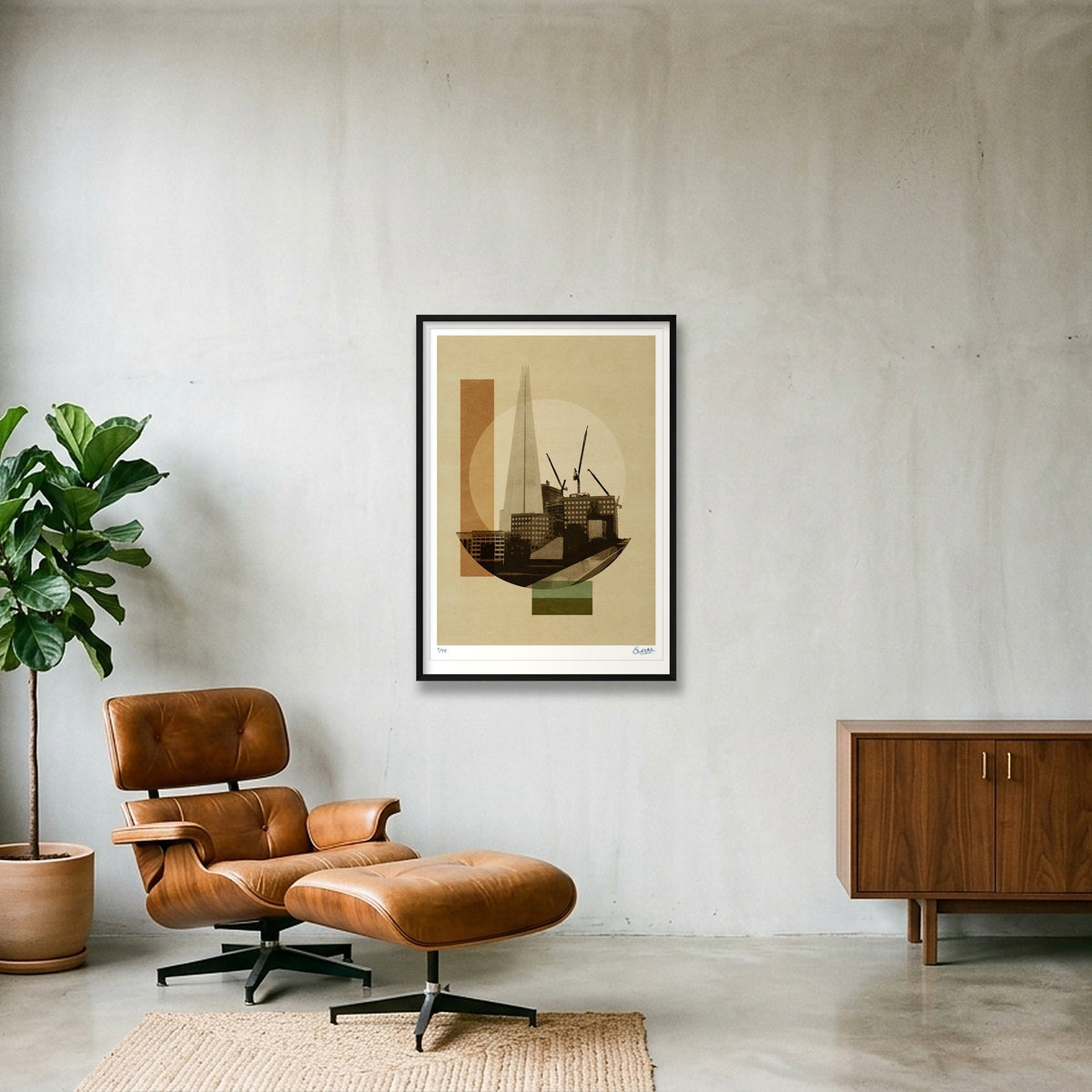 Deco London SHARD — 70×100cm, 28×39" Black Frame