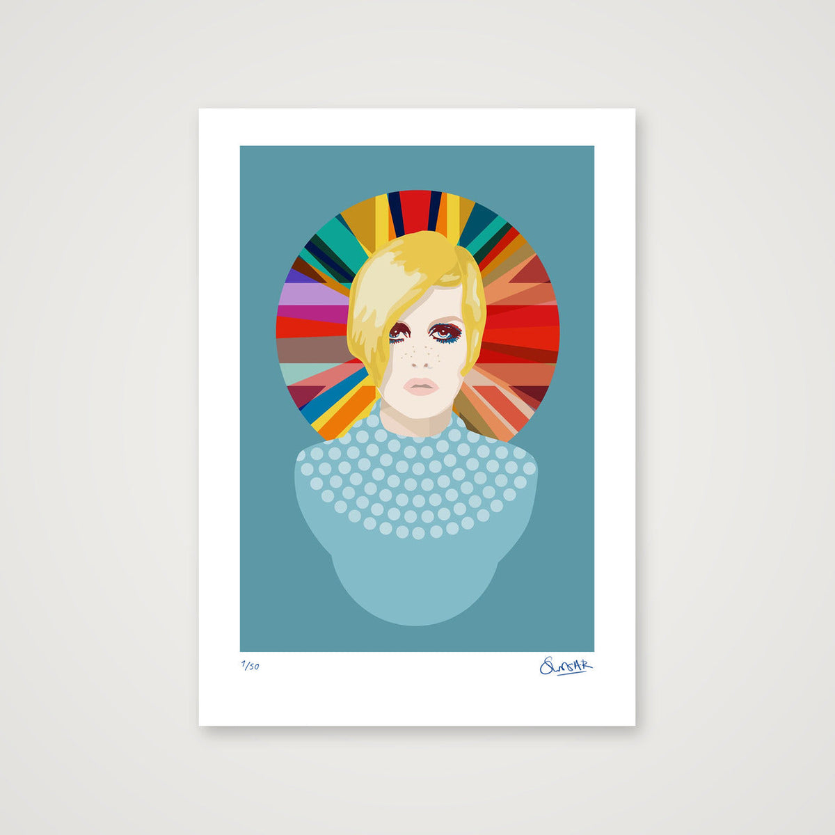 Wonderkid Union Blue — A3 (30×42cm, 12×17") Print only