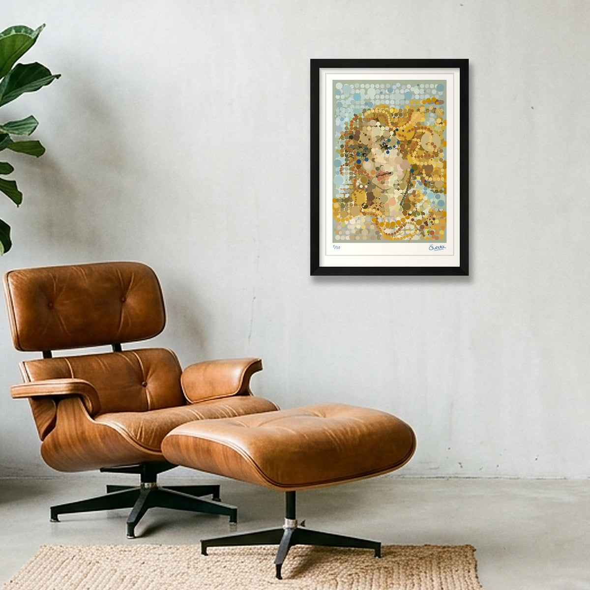Dotticelli Venus — A3 (30×42cm, 12×17") Black Frame