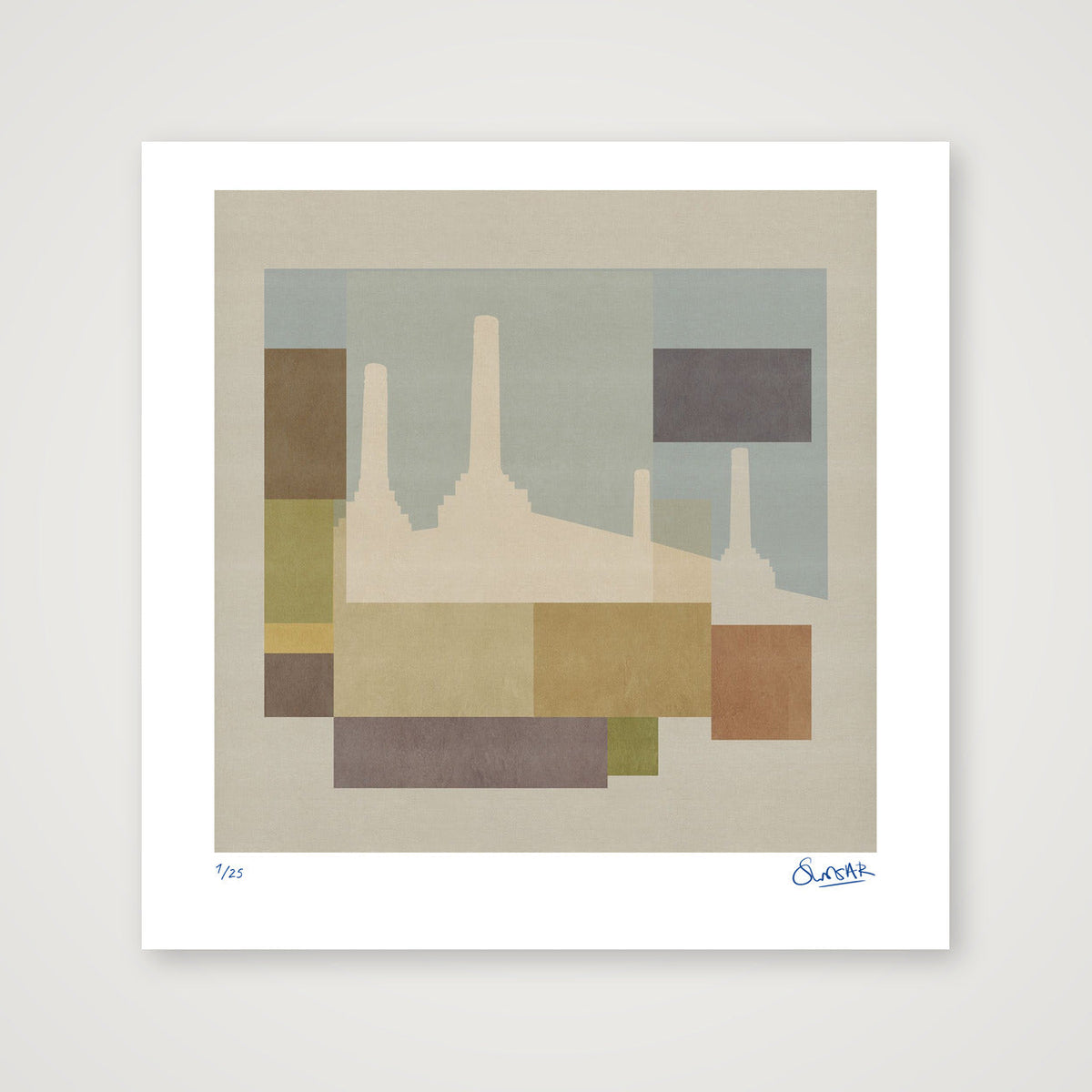 London Squares BATTERSEA — 50×50cm, 20×20" Print only