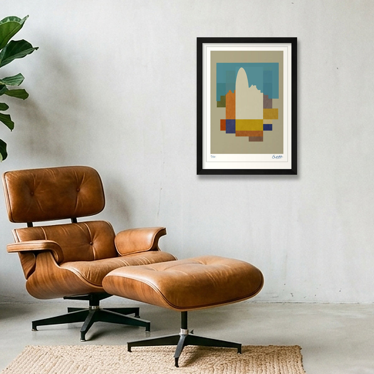Neo Deco GHERKIN — A3 (30×42cm, 12×17") Black Frame
