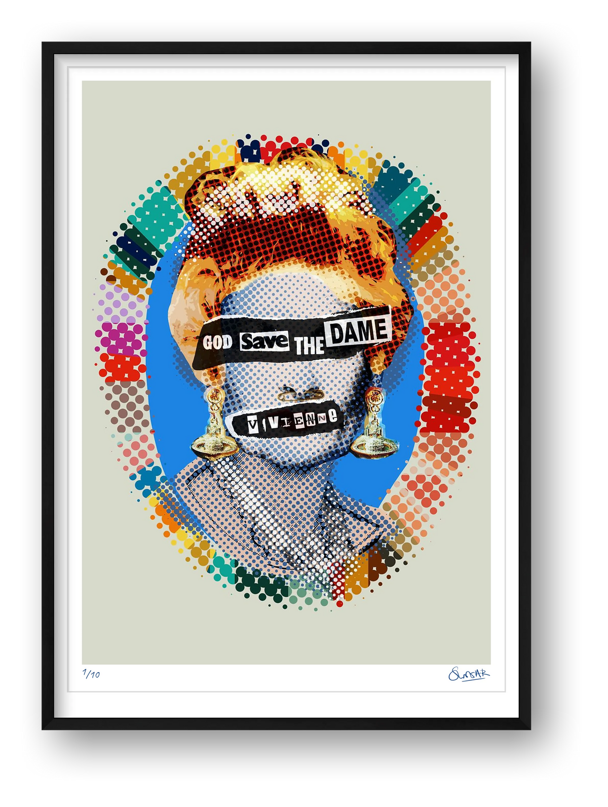 God Save The Dame White — framed
