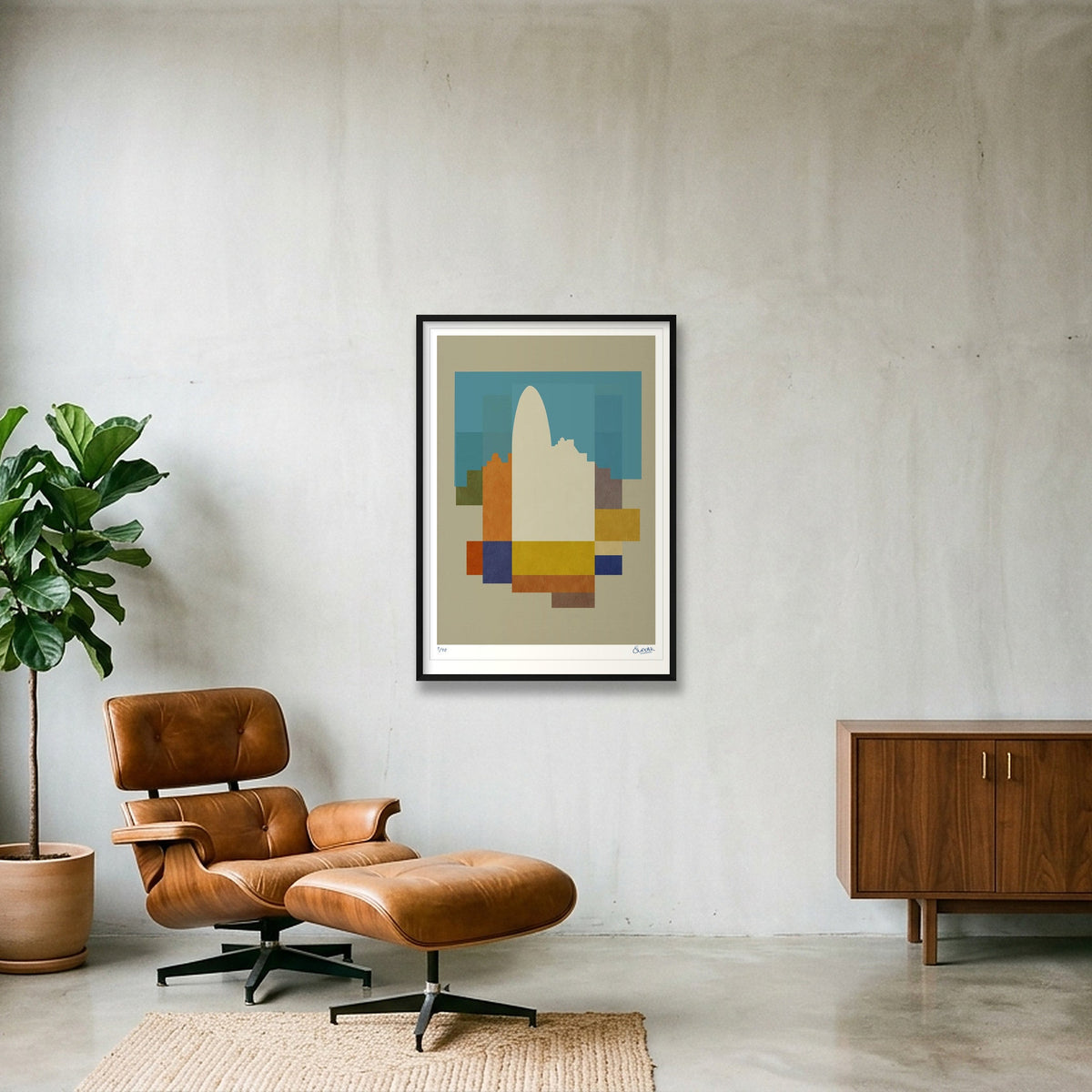 Neo Deco GHERKIN — 70×100cm, 28×39" Black Frame