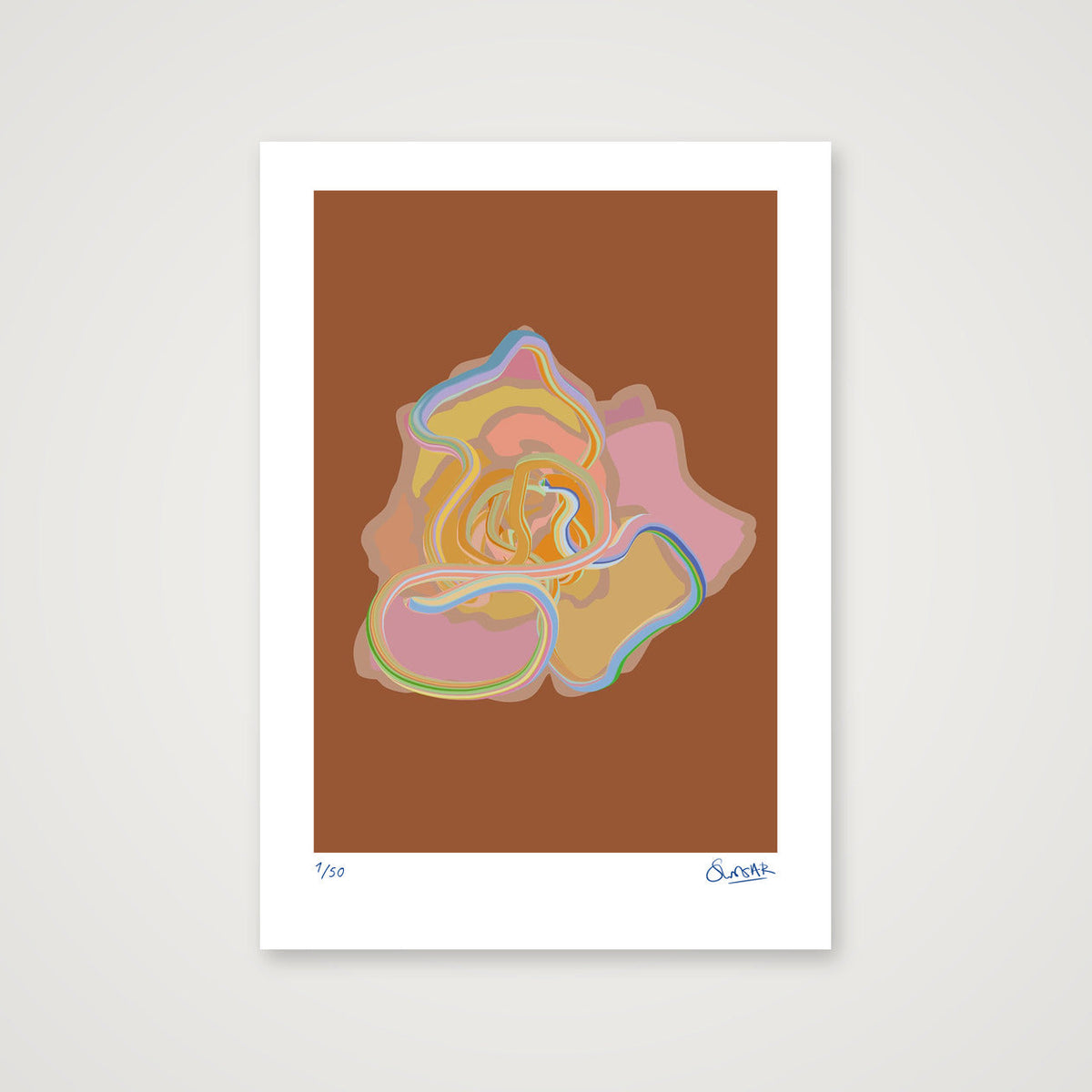 Tubular Rose RED — A3 (30×42cm, 12×17") Print only
