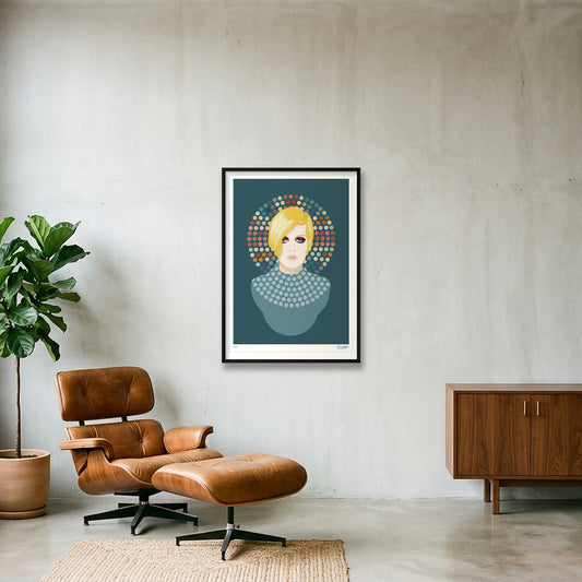 Wonderkid Dotty Union Blue — 70×100cm, 28×39" Black Frame