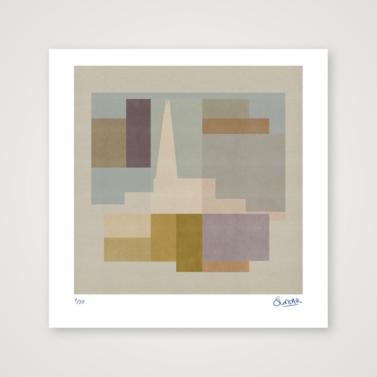 London Squares SHARD — 40×40cm, 16×16" Print only