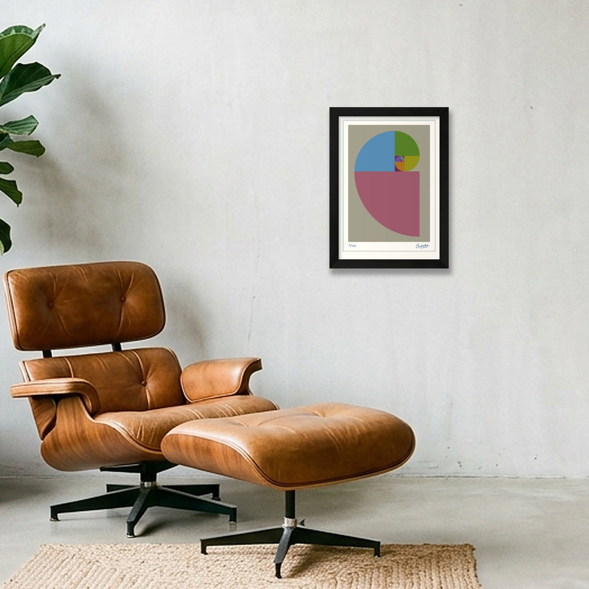 Fibonacci 240 — A4 (21×30cm, 8×12") Black Frame