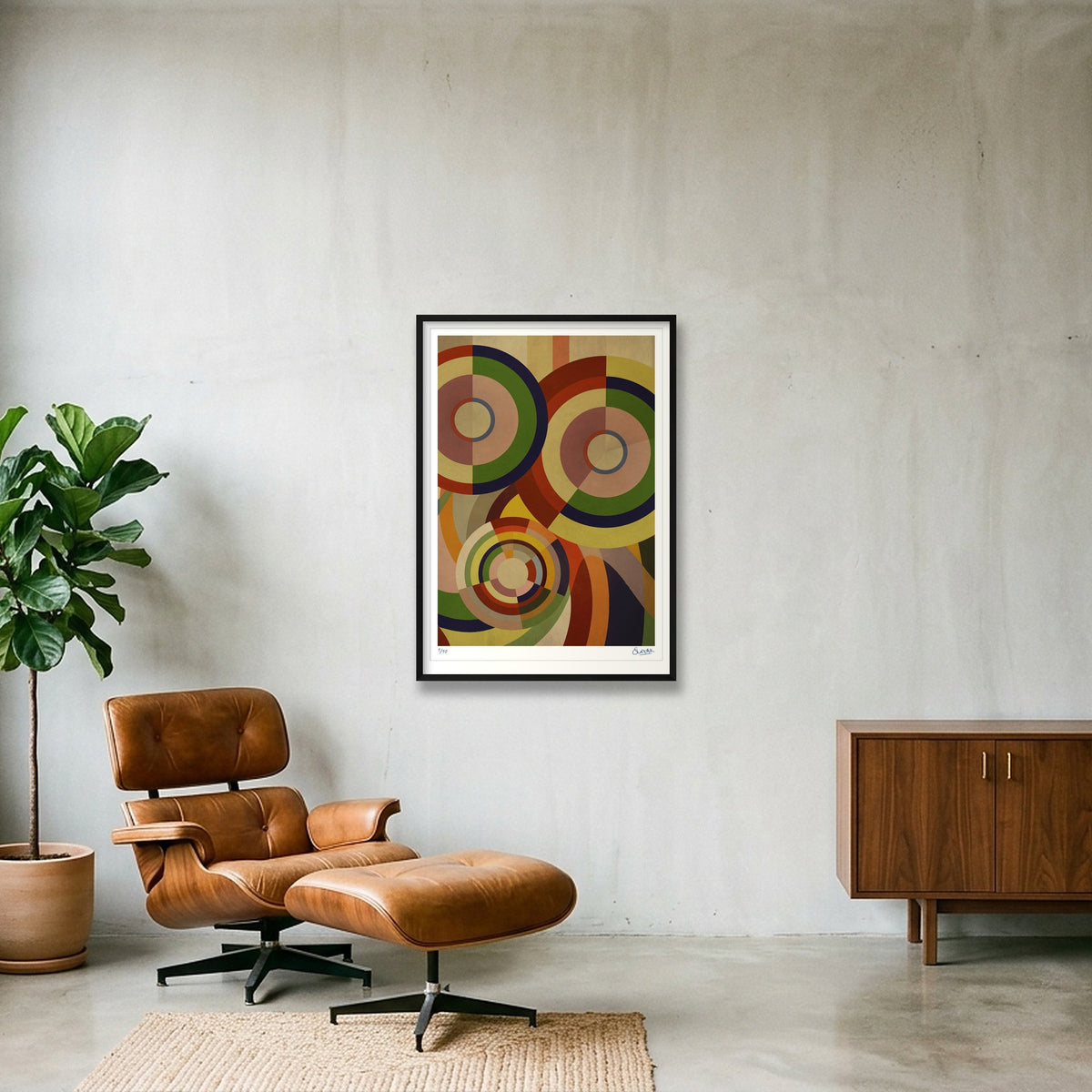 Sonia Circles 5FIVE — 70×100cm, 28×39" Black Frame