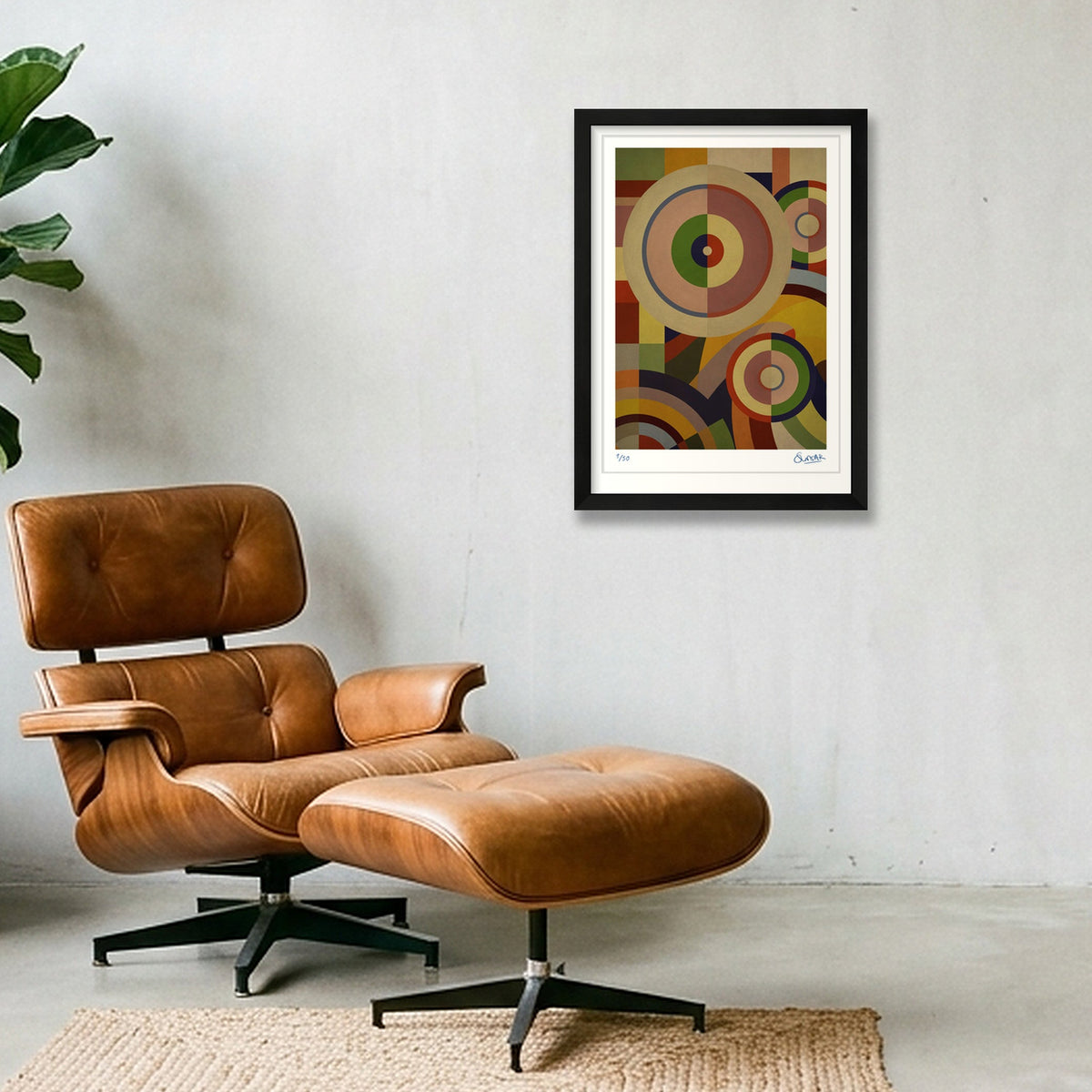 Sonia Circles 1ONE — A3 (30×42cm, 12×17") Black Frame