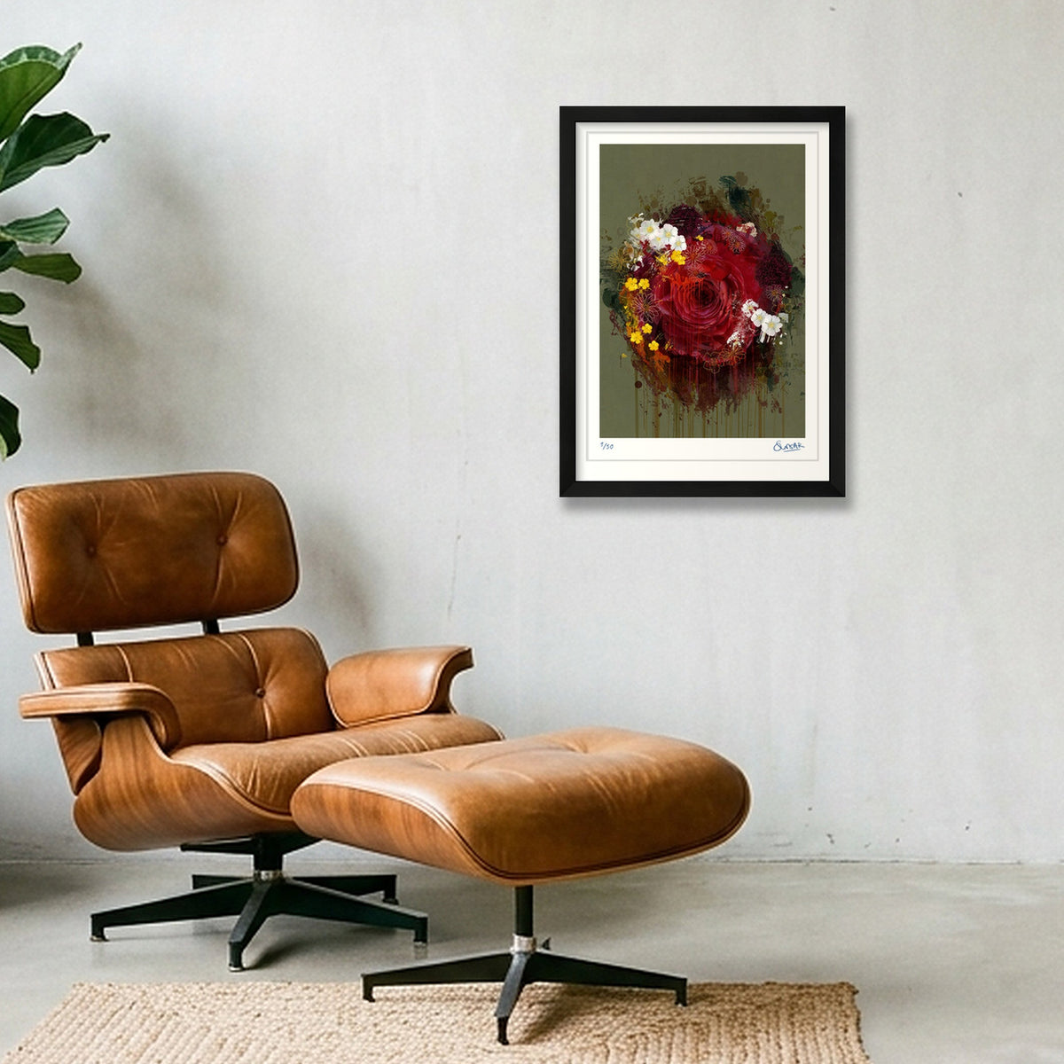 New Rose — A3 (30×42cm, 12×17") Black Frame