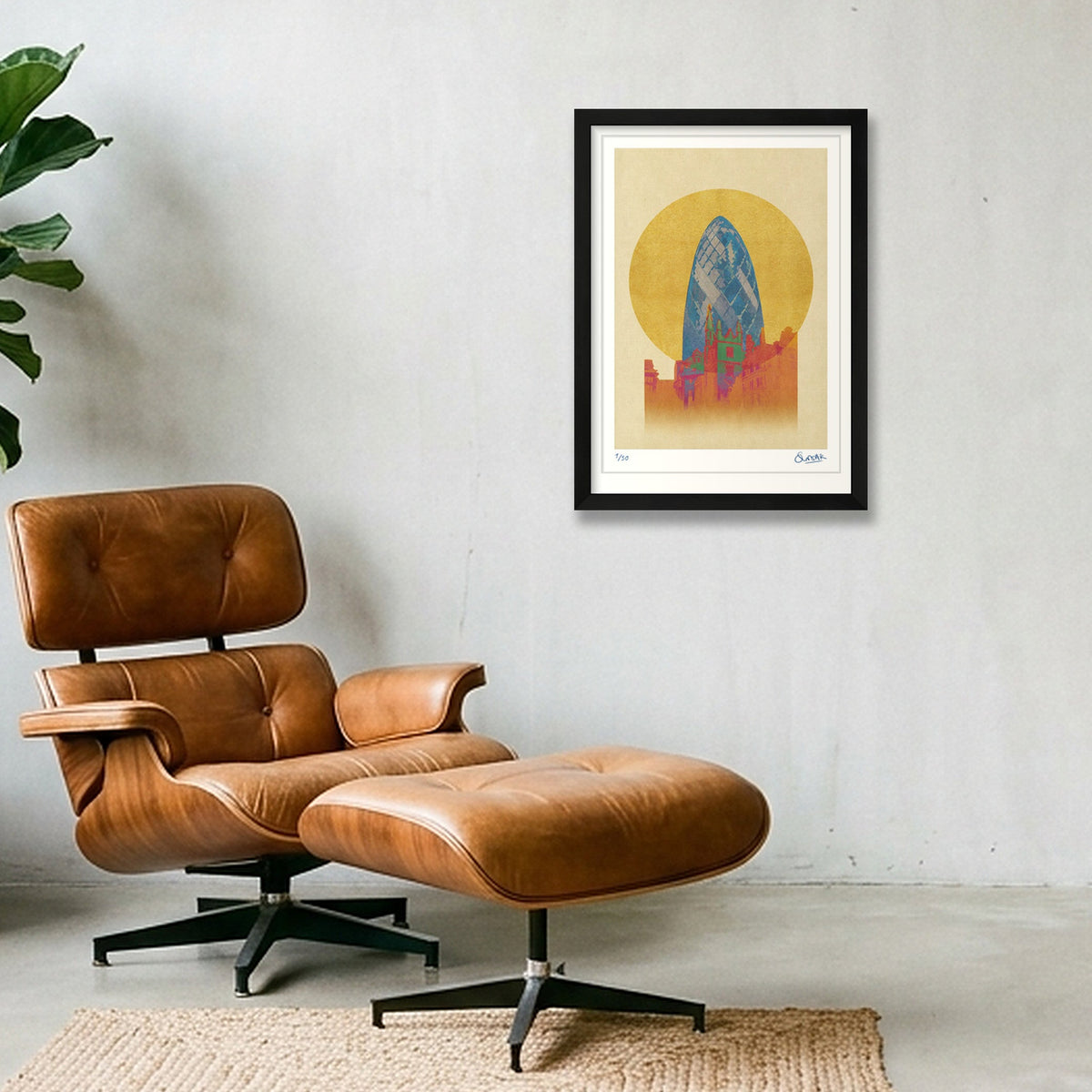 Supreme London GHERKIN — A3 (30×42cm, 12×17") Black Frame