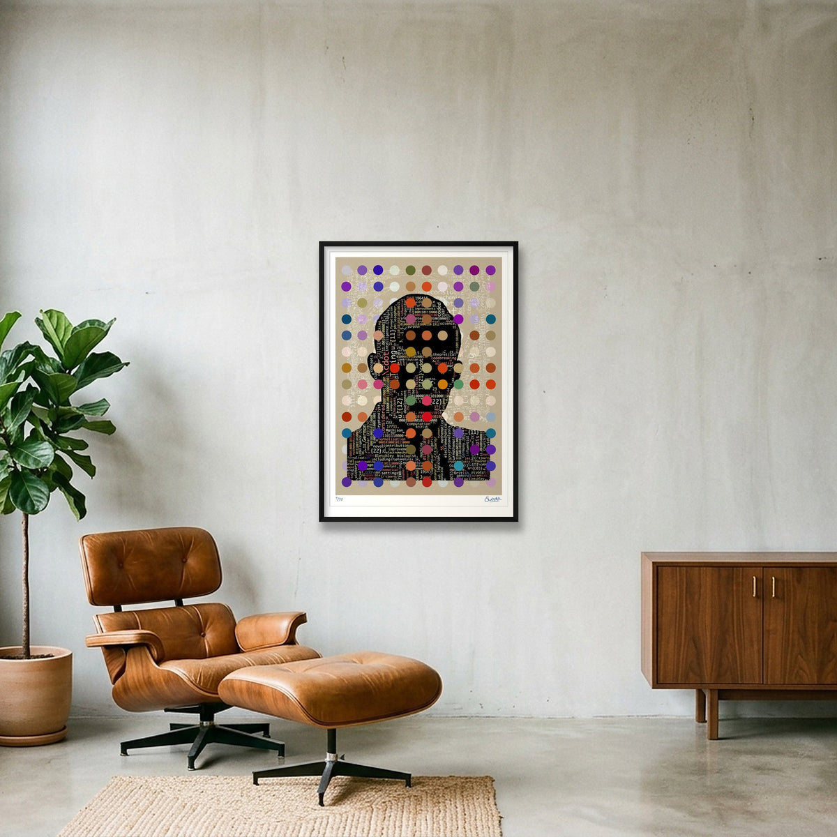Turing Code — 70×100cm, 28×39" Black Frame