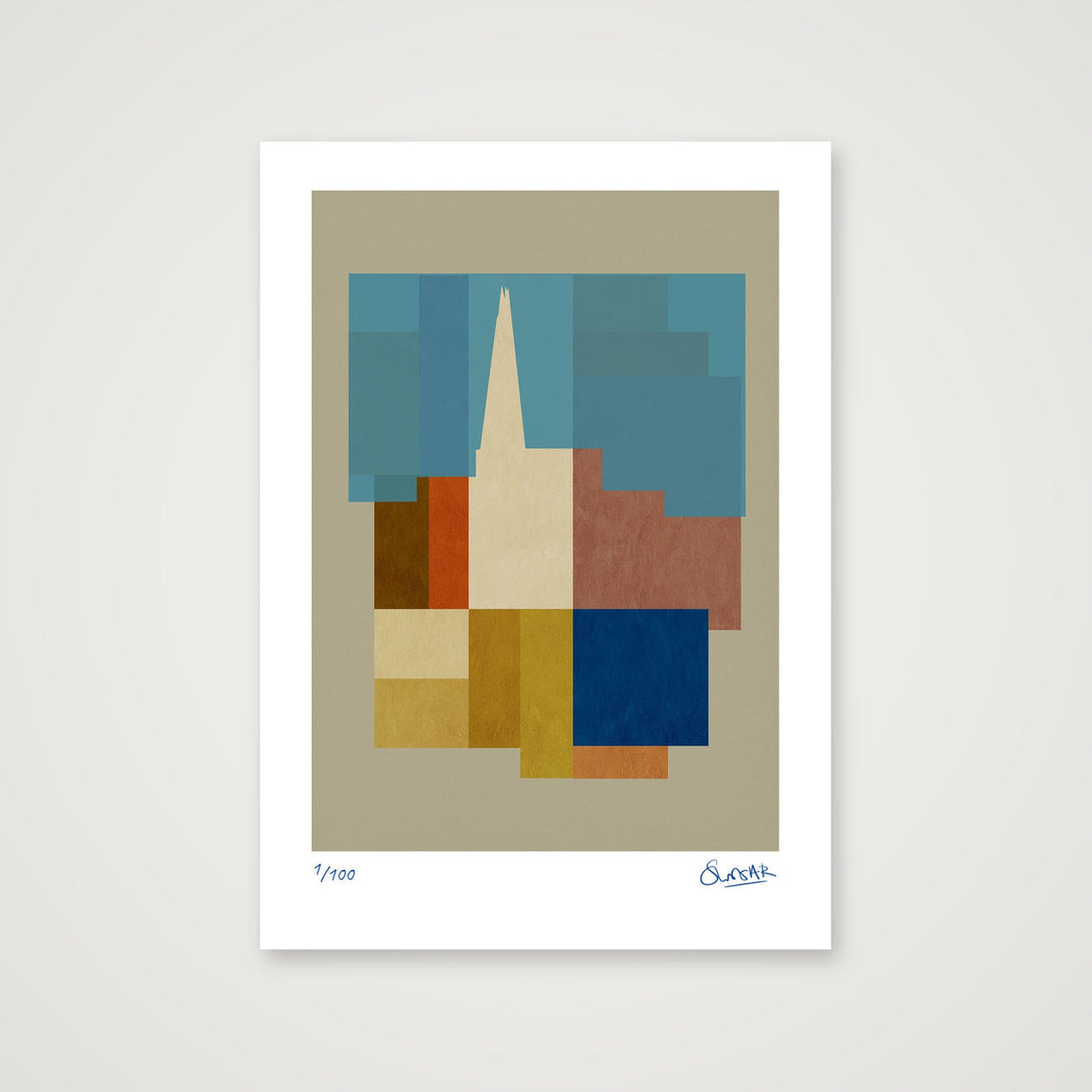 Neo Deco SHARD — A4 (21×30cm, 8×12") Print only