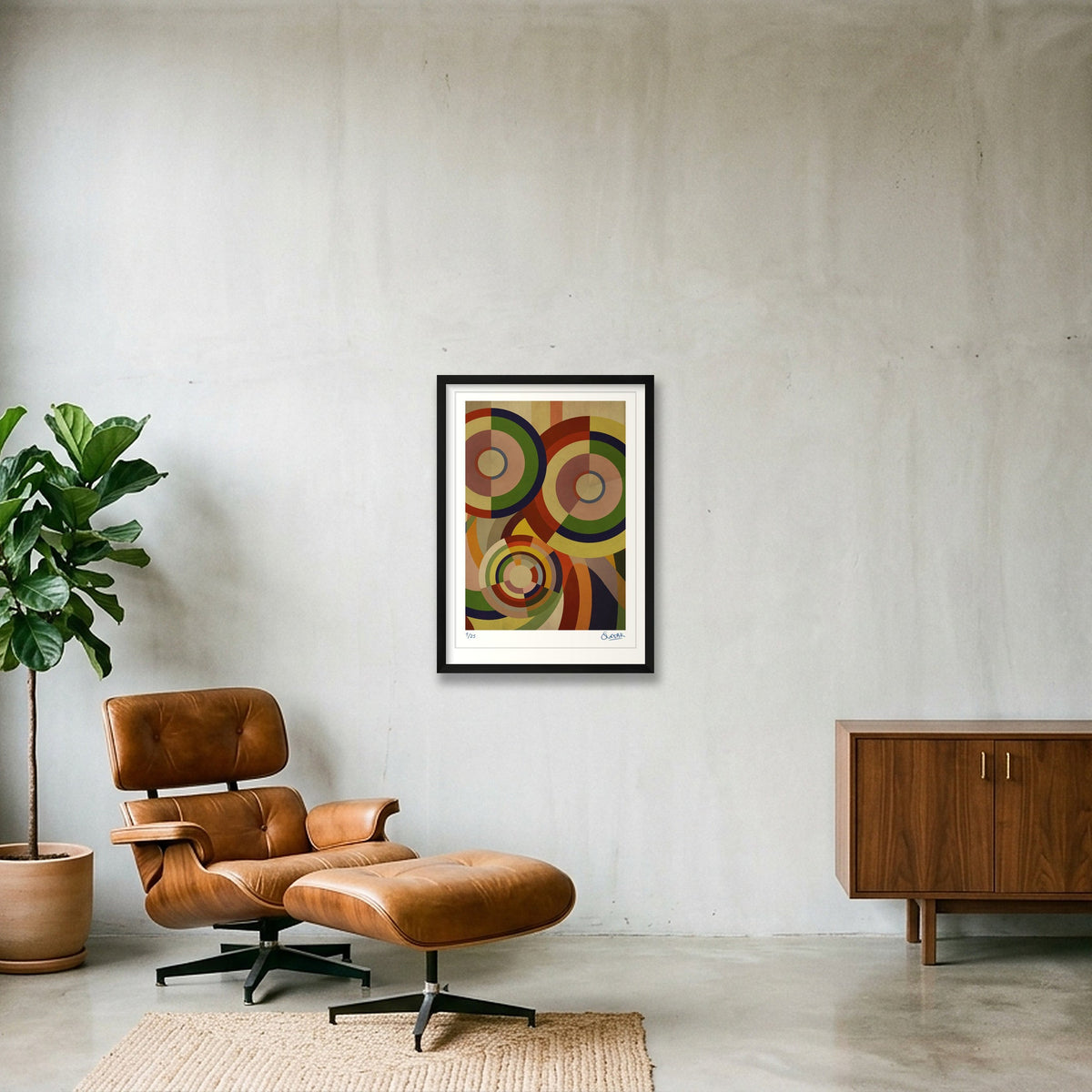Sonia Circles 5FIVE — 42×59cm, 17×23" Black Frame
