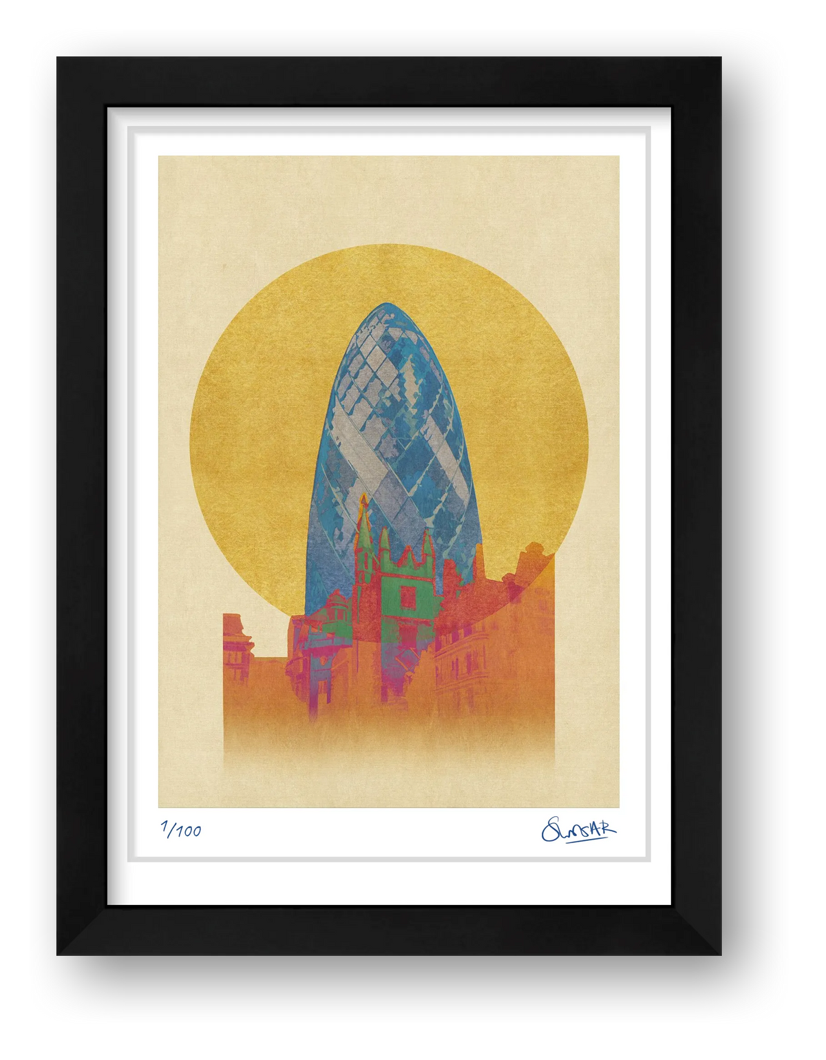 Supreme London GHERKIN — framed