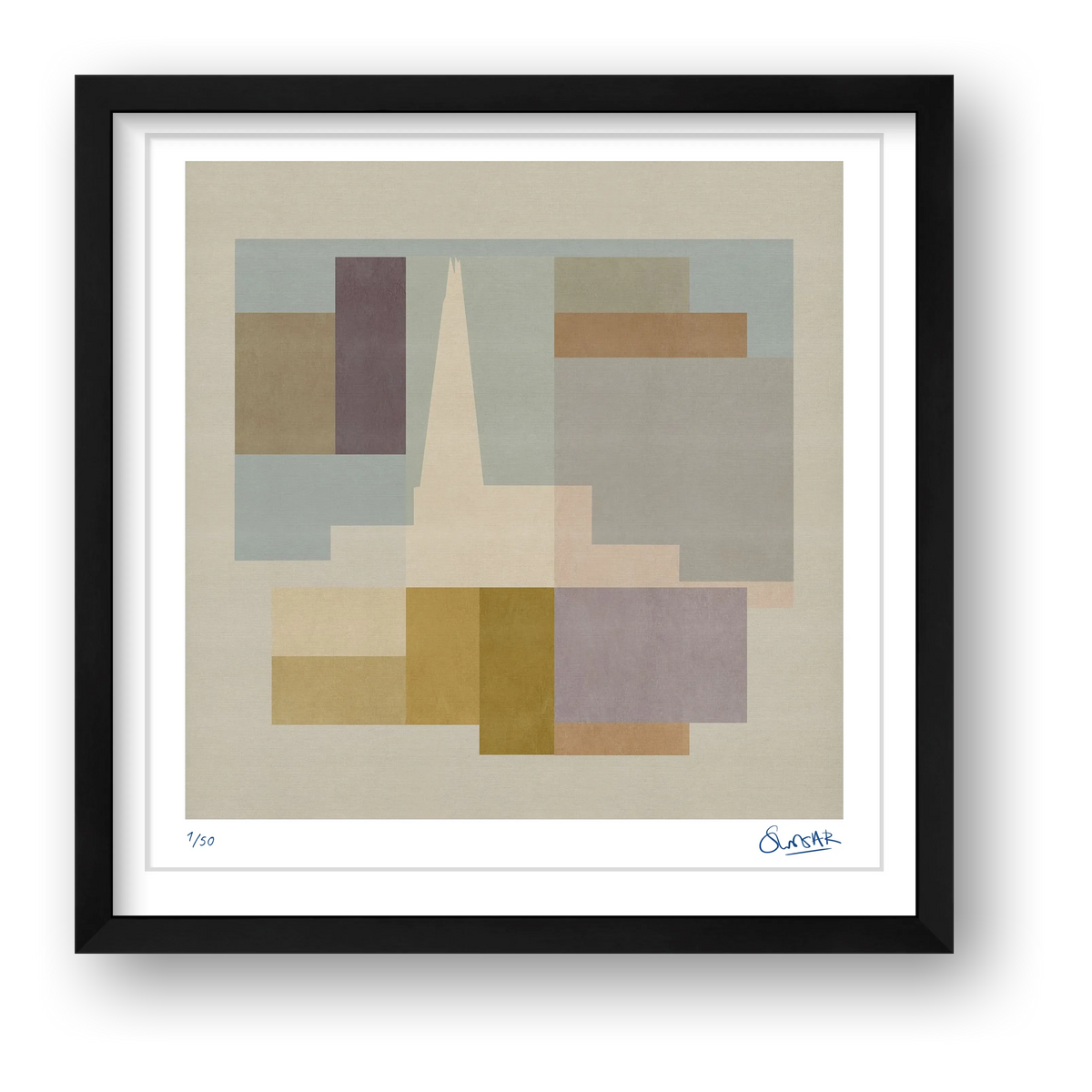 London Squares SHARD — framed