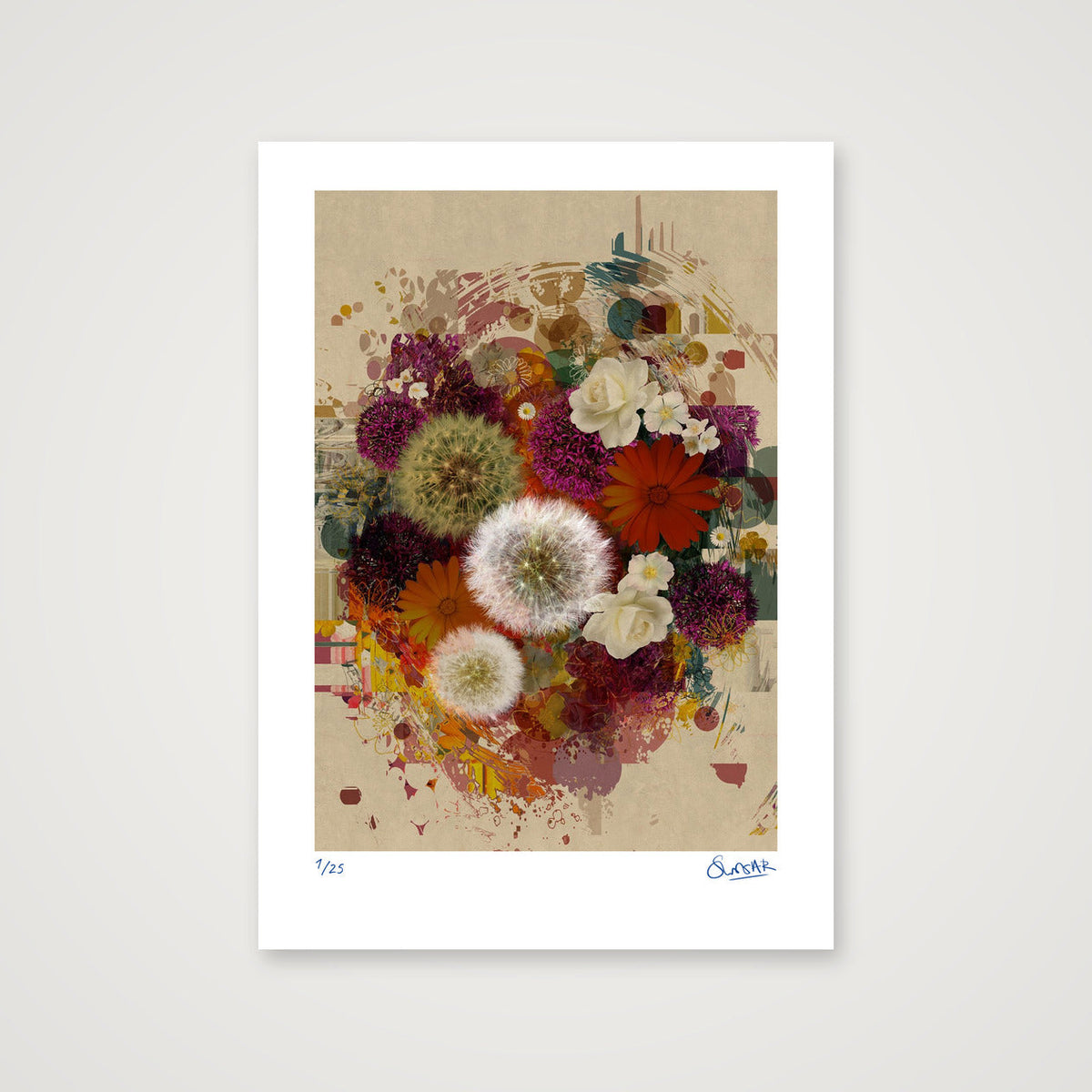 Flower Power — 42×59cm, 17×23" Print only