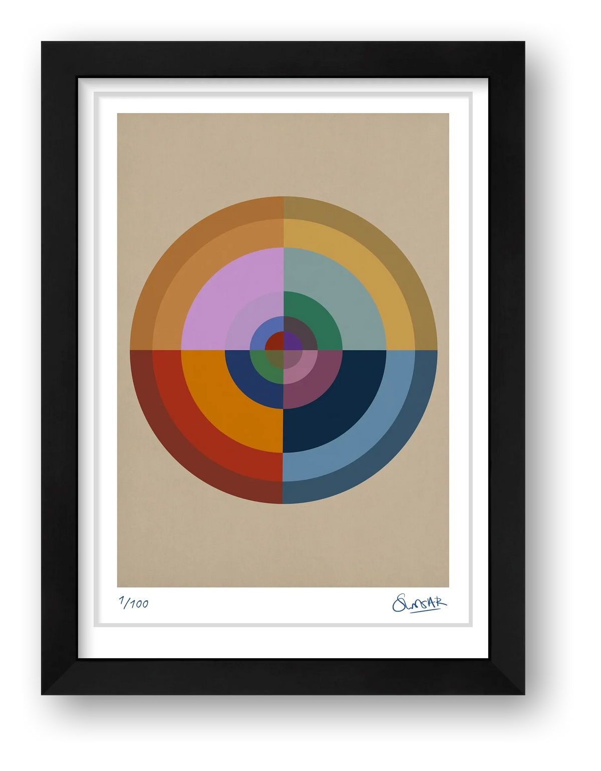 Colour Wheels 1ONE — framed