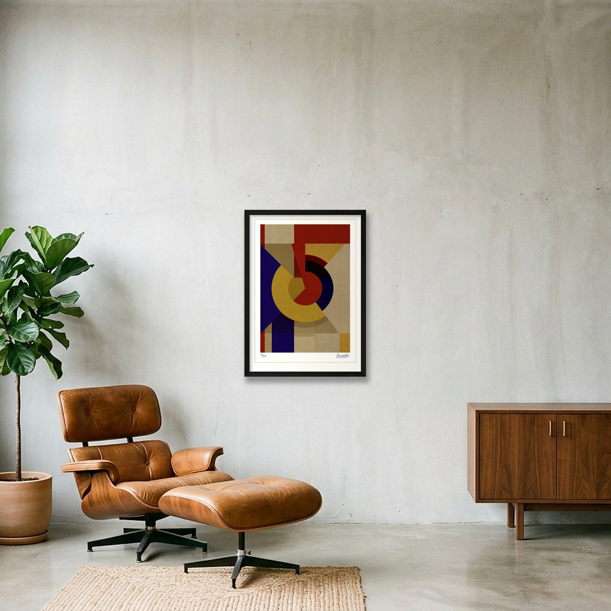 Deco Squares 9NINE — 42×59cm, 17×23" Black Frame