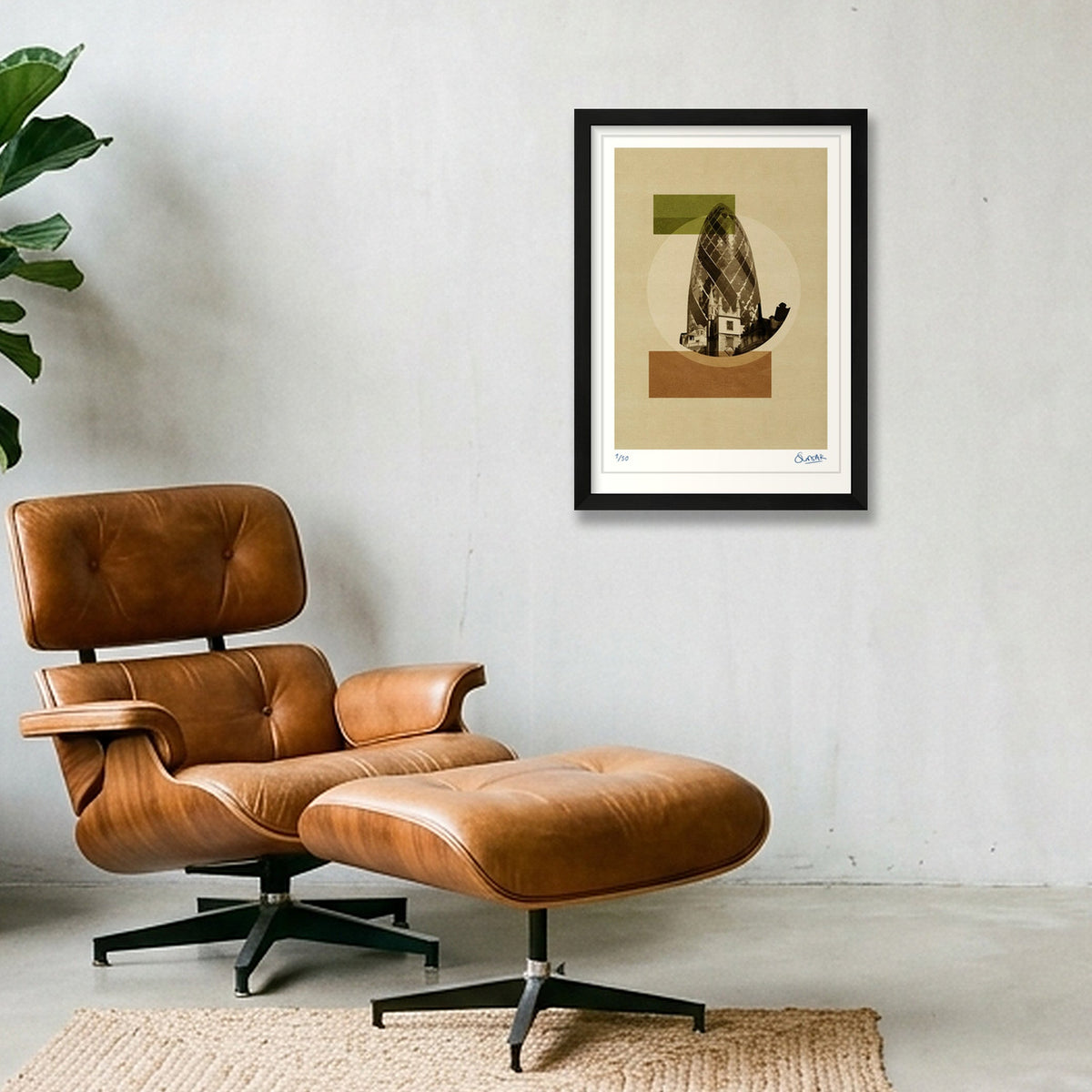 Deco London GHERKIN — A3 (30×42cm, 12×17") Black Frame