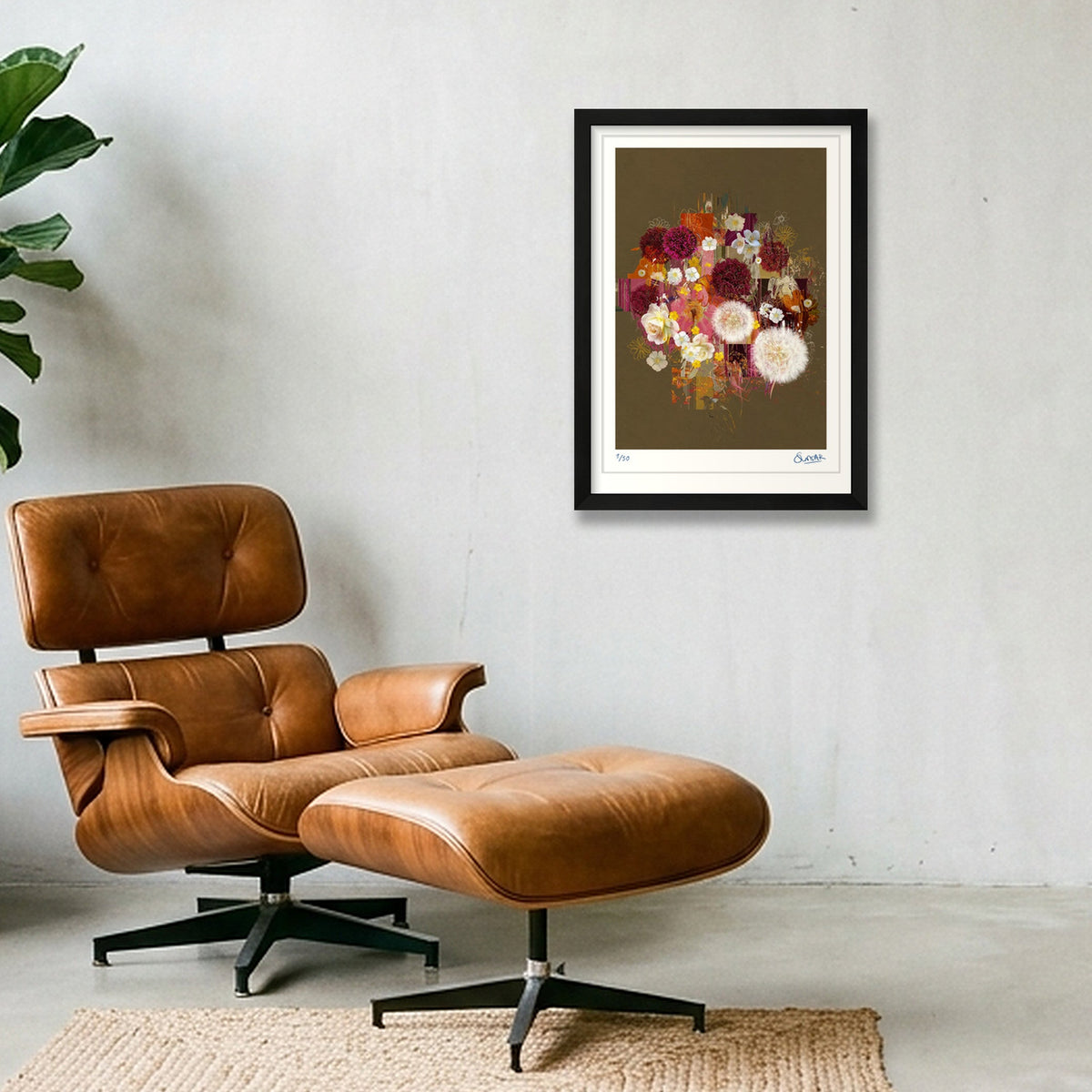 Floral Studies — A3 (30×42cm, 12×17") Black Frame
