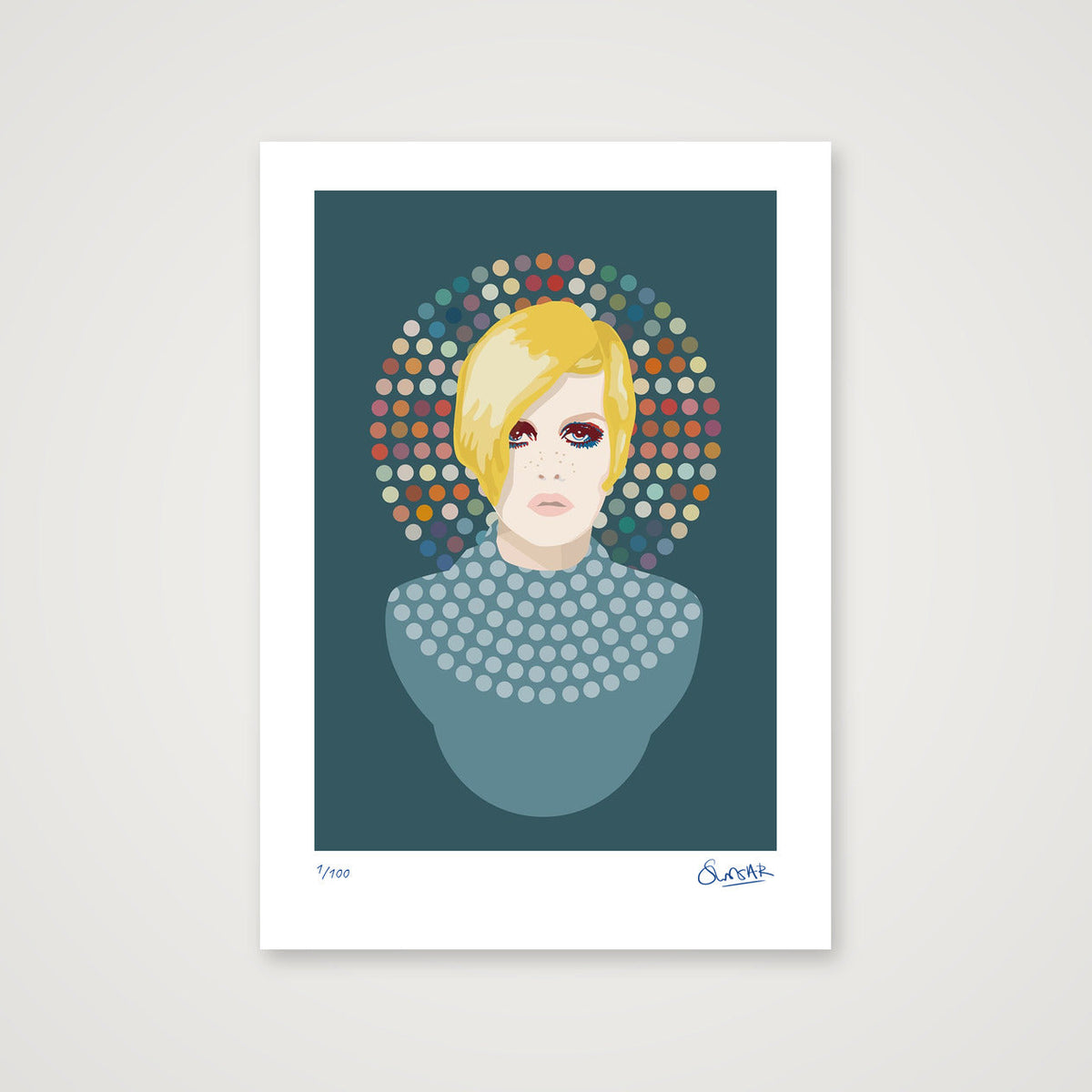 Wonderkid Dotty Union Blue — A4 (21×30cm, 8×12") Print only