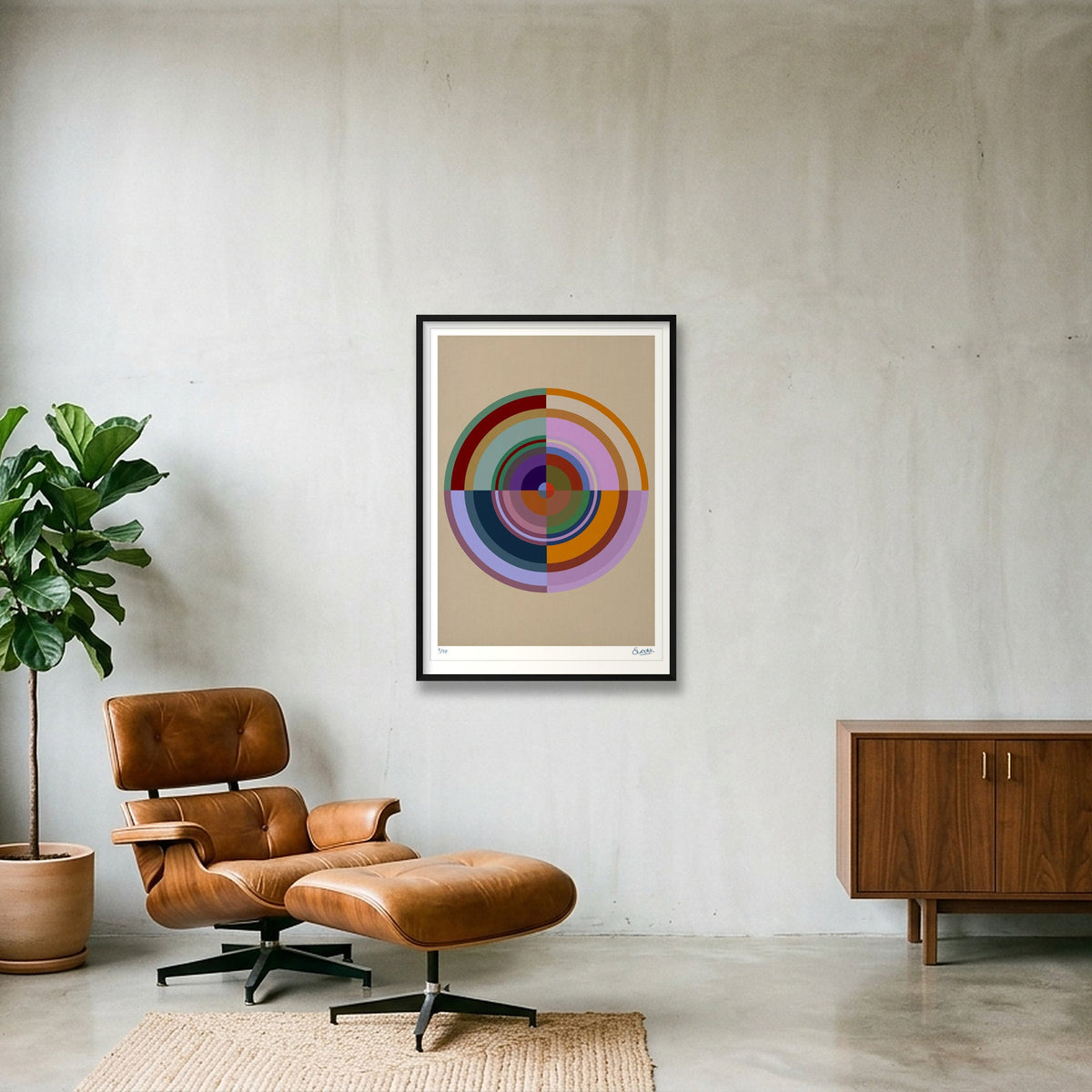 Colour Wheels 9NINE — 70×100cm, 28×39" Black Frame