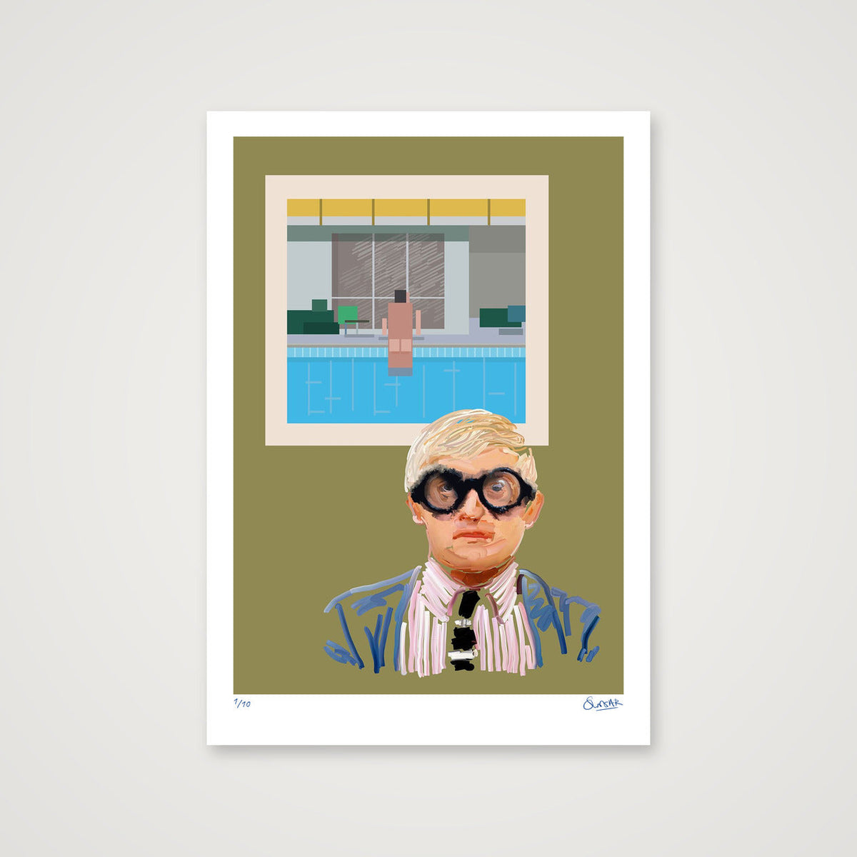 Some Bloke from Bradford on Green — 70×100cm, 28×39" Print only