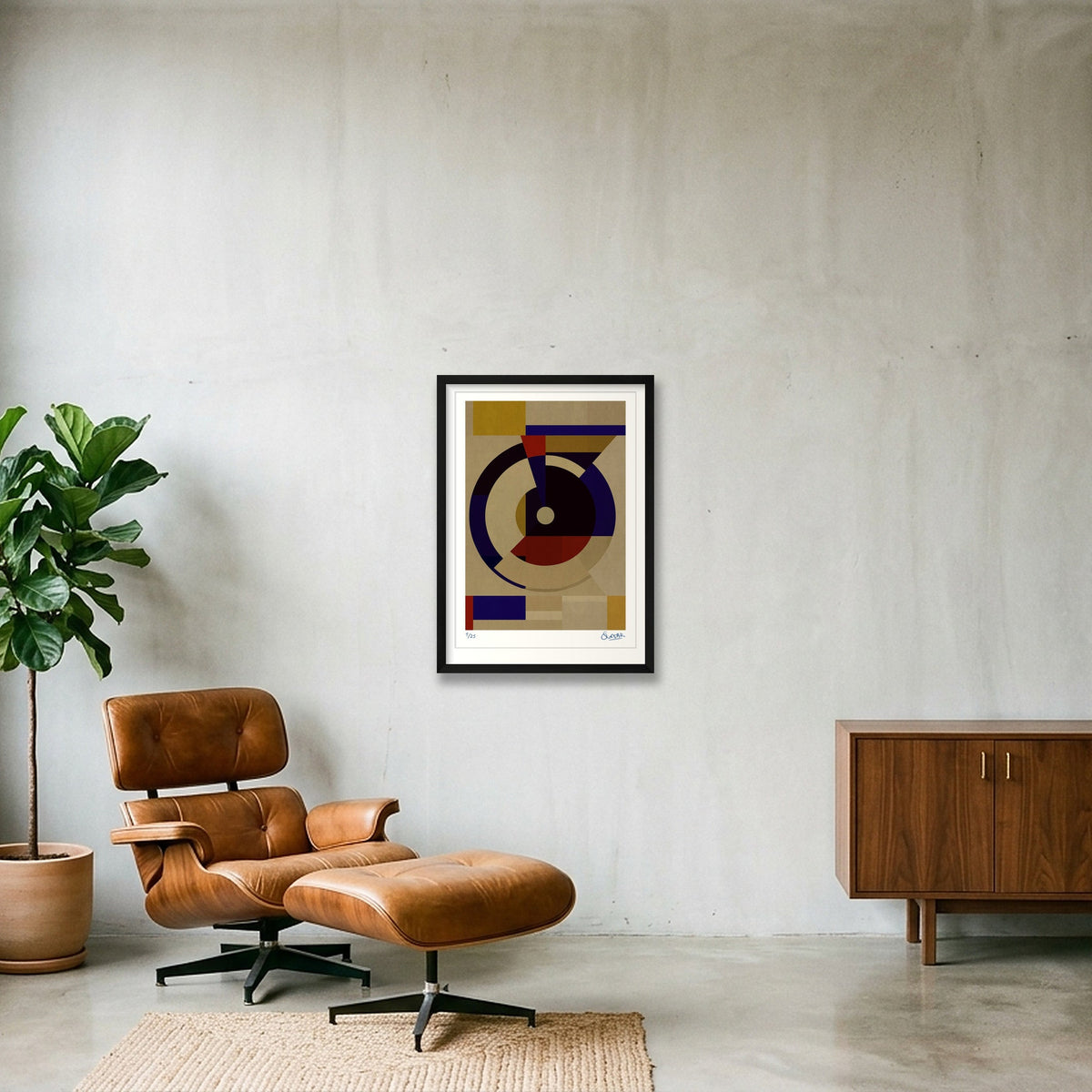Deco Squares 1ONE — 42×59cm, 17×23" Black Frame
