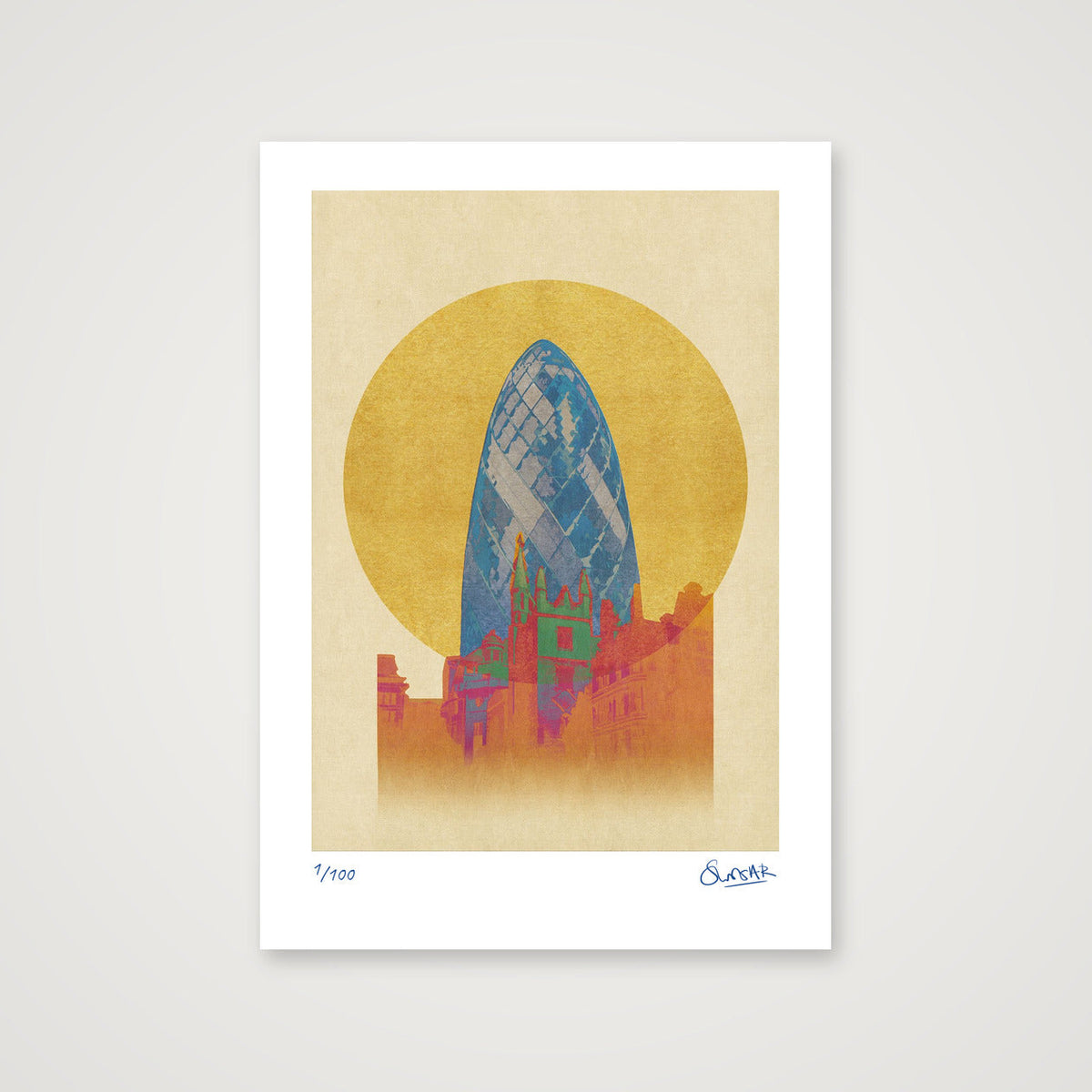 Supreme London GHERKIN — A4 (21×30cm, 8×12") Print only