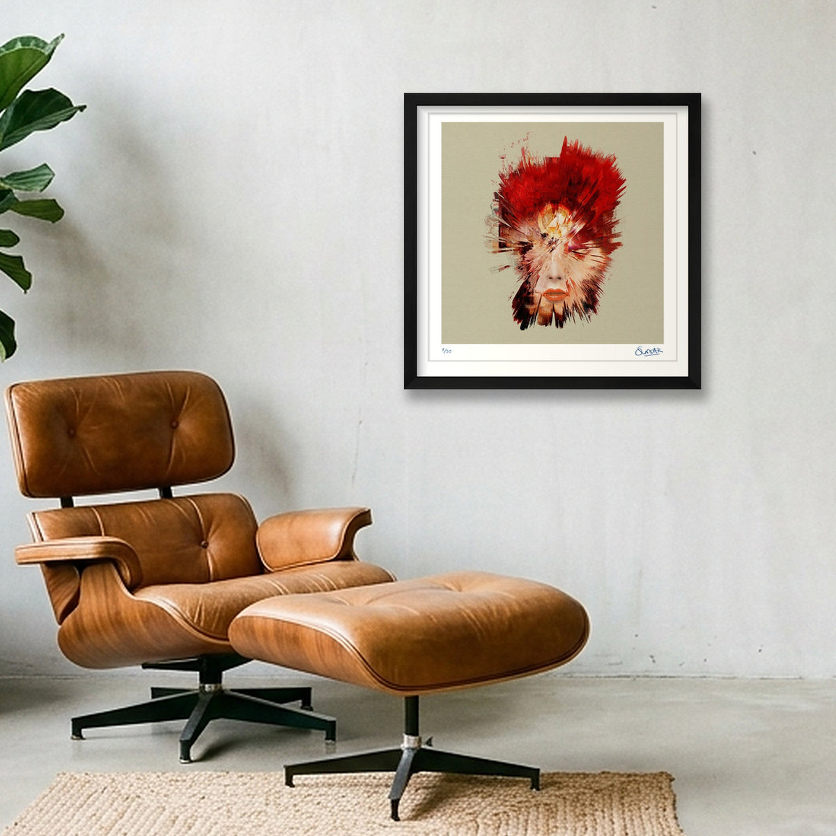 Electric Dreams — 40×40cm, 16×16" Black Frame