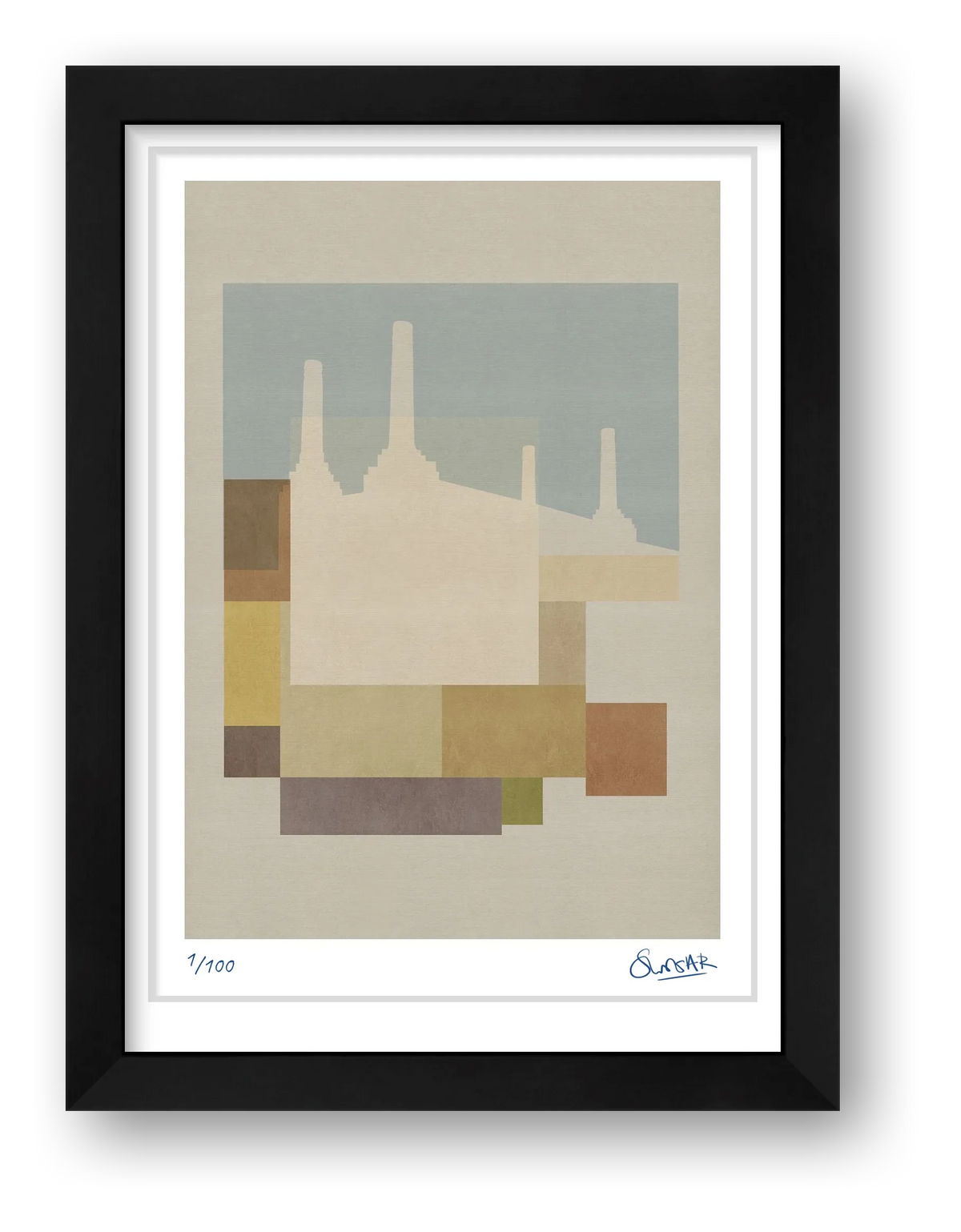 New London Squares BATTERSEA — framed