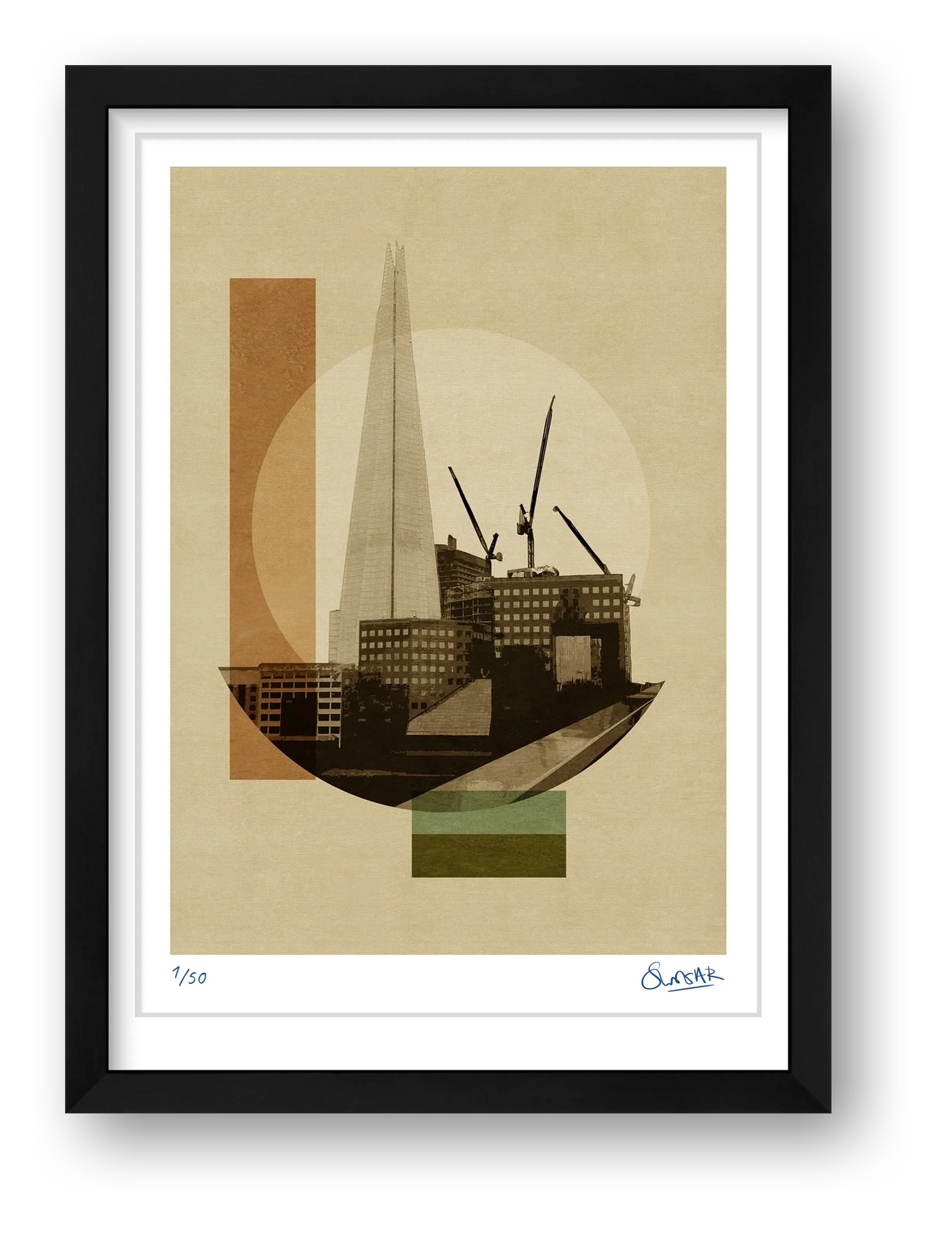 Deco London SHARD — framed