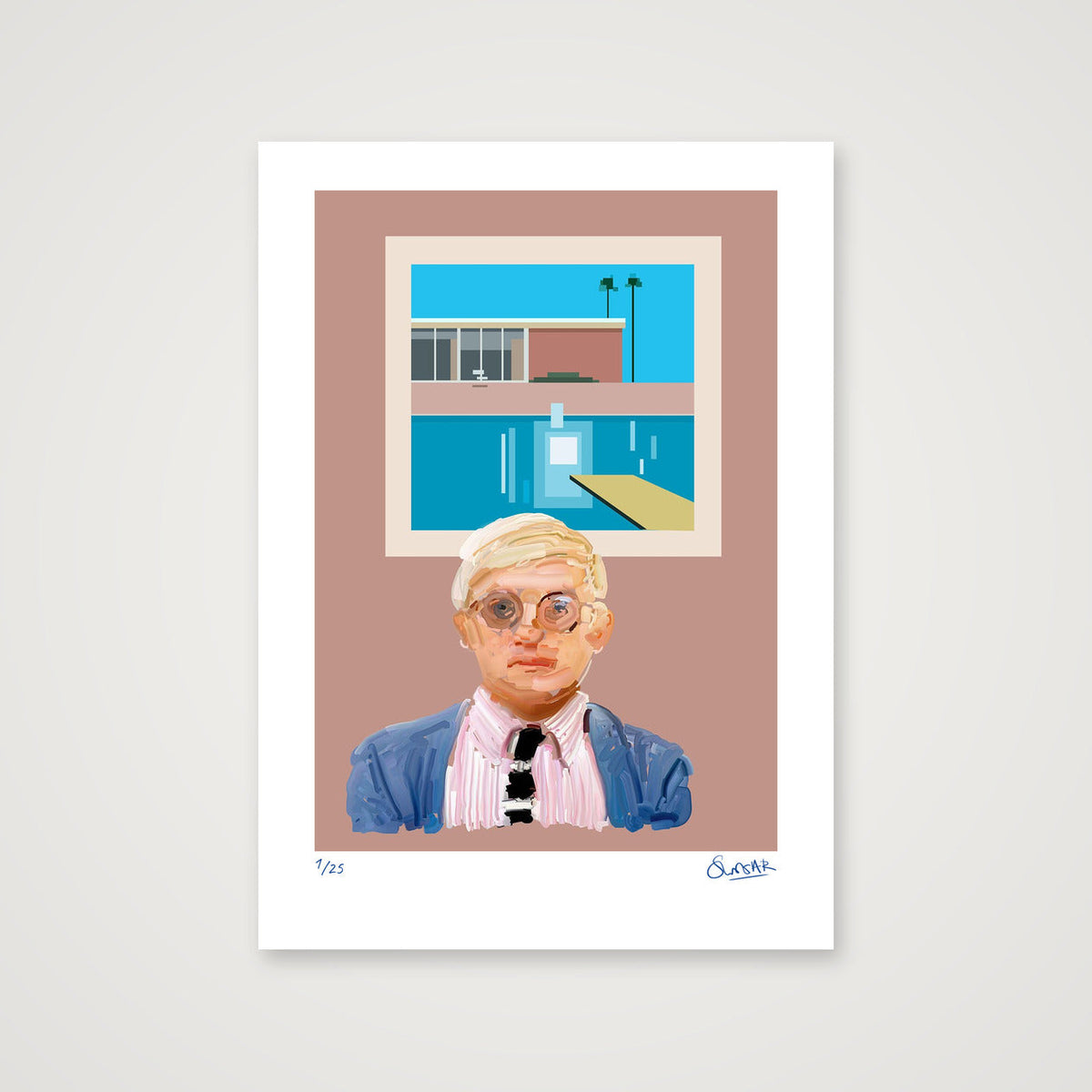 Some Bloke from Bradford on Pink — 42×59cm, 17×23" Print only