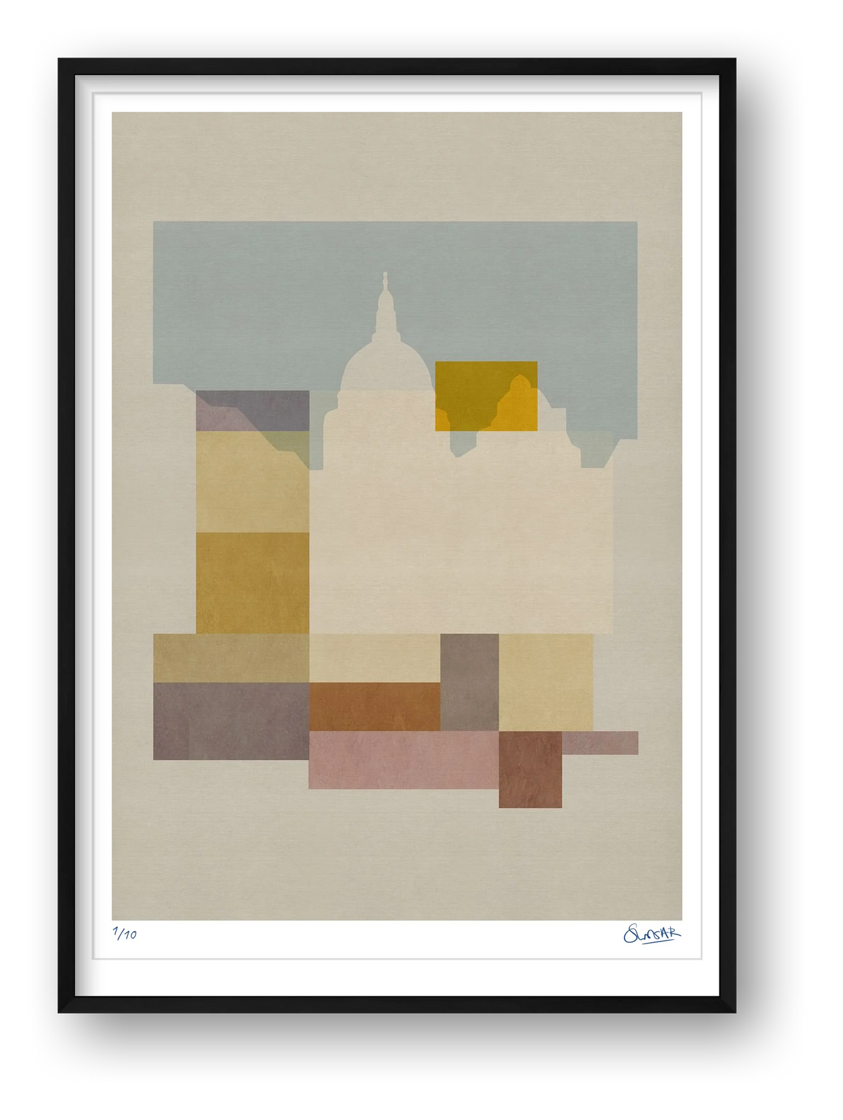 New London Squares St PAUL'S — framed