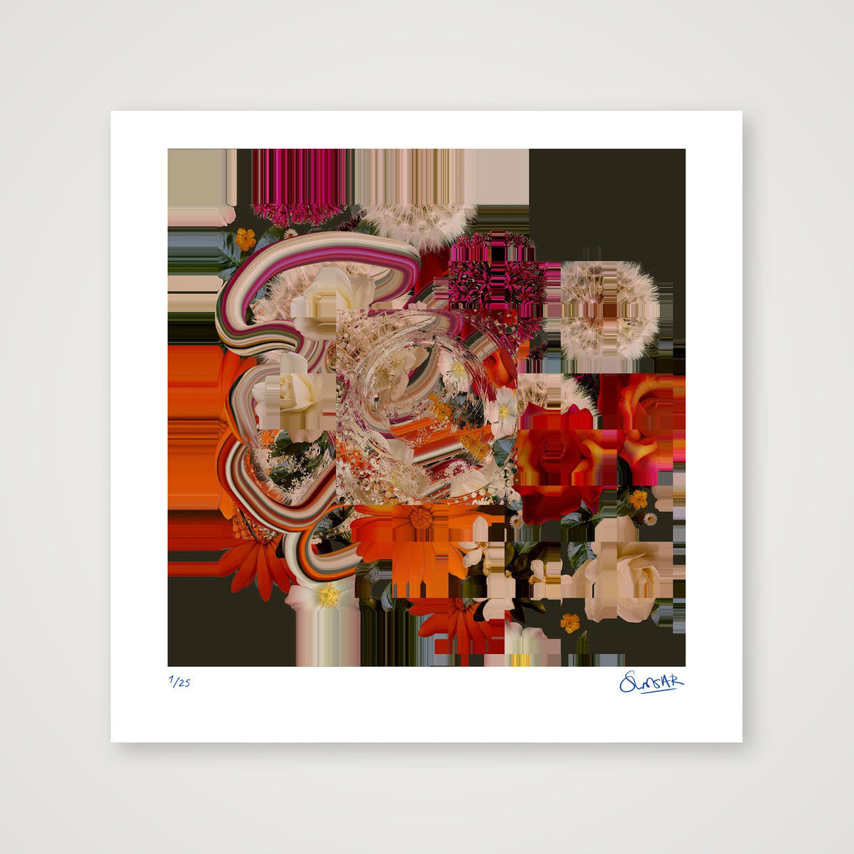 Flower Fragments SQ100 — 50×50cm, 20×20" Print only