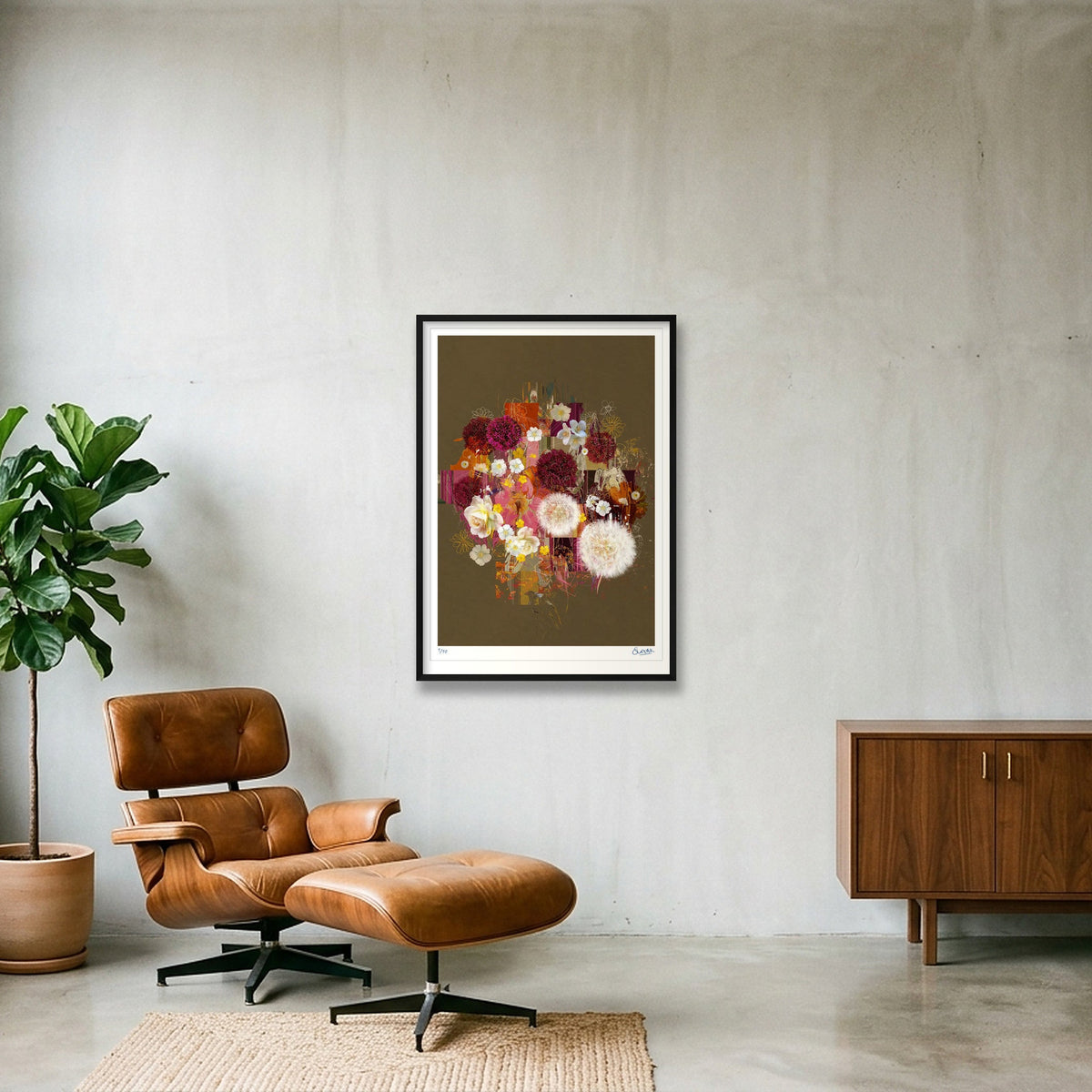 Floral Studies — 70×100cm, 28×39" Black Frame