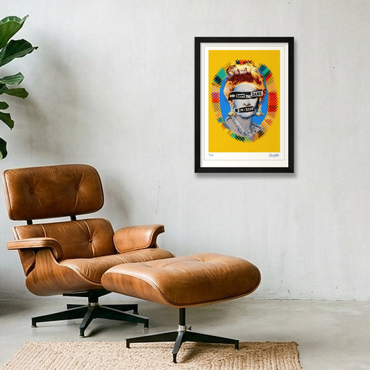 God Save The Dame Never Mind The Yellow — A3 (30×42cm, 12×17") Black Frame