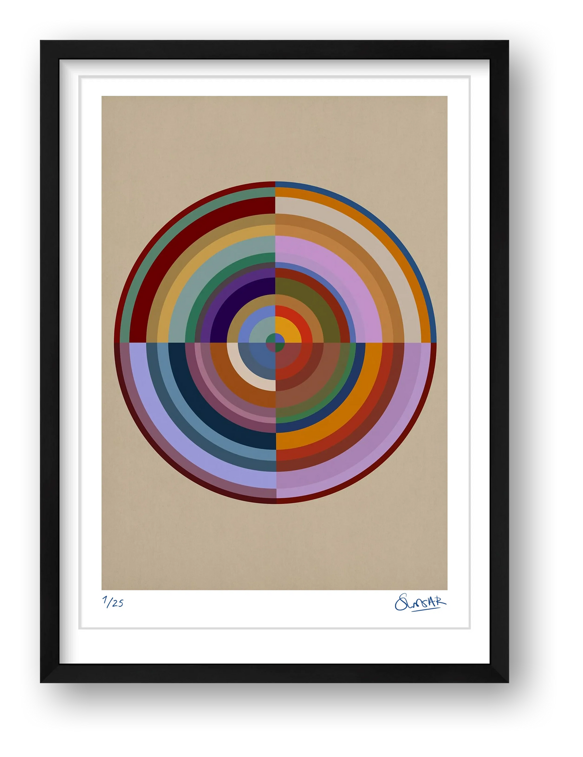 Colour Wheels 5FIVE — framed