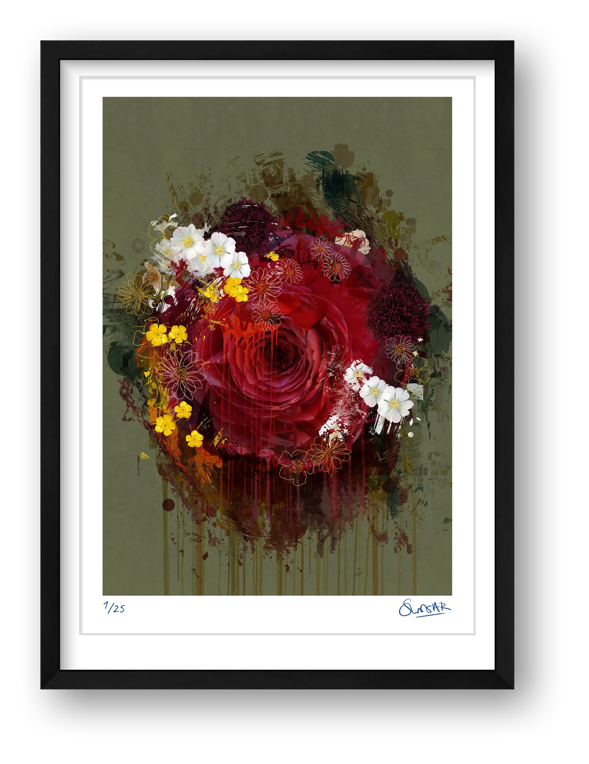 New Rose — framed