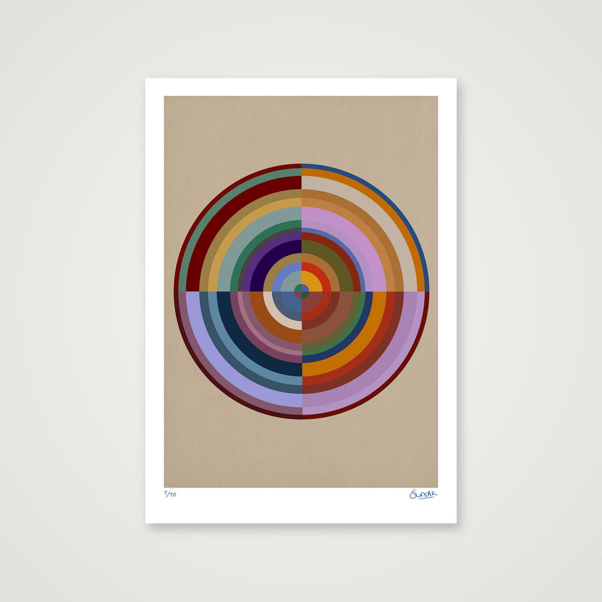 Colour Wheels 5FIVE — 70×100cm, 28×39" Print only