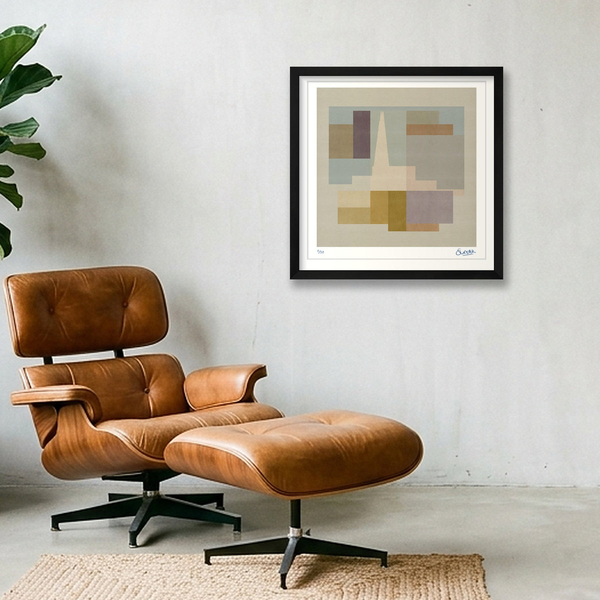 London Squares SHARD — 40×40cm, 16×16" Black Frame
