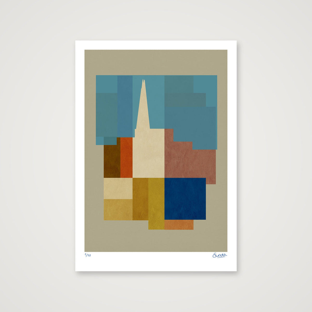 Neo Deco SHARD — 70×100cm, 28×39" Print only