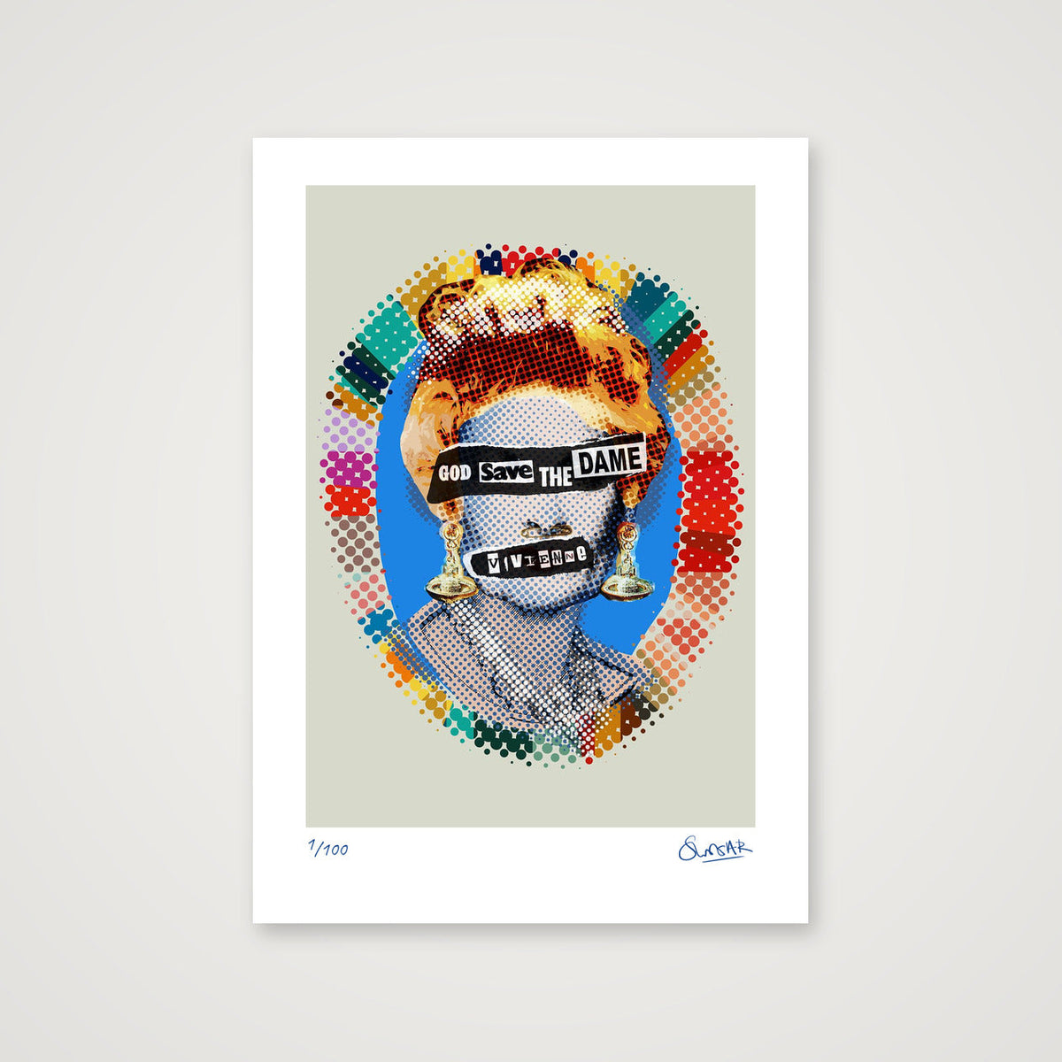 God Save The Dame White — A4 (21×30cm, 8×12") Print only