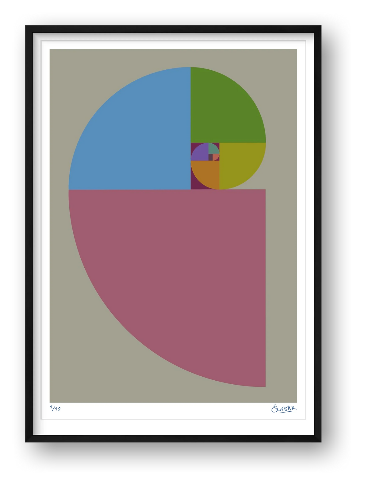 Fibonacci 240 — framed