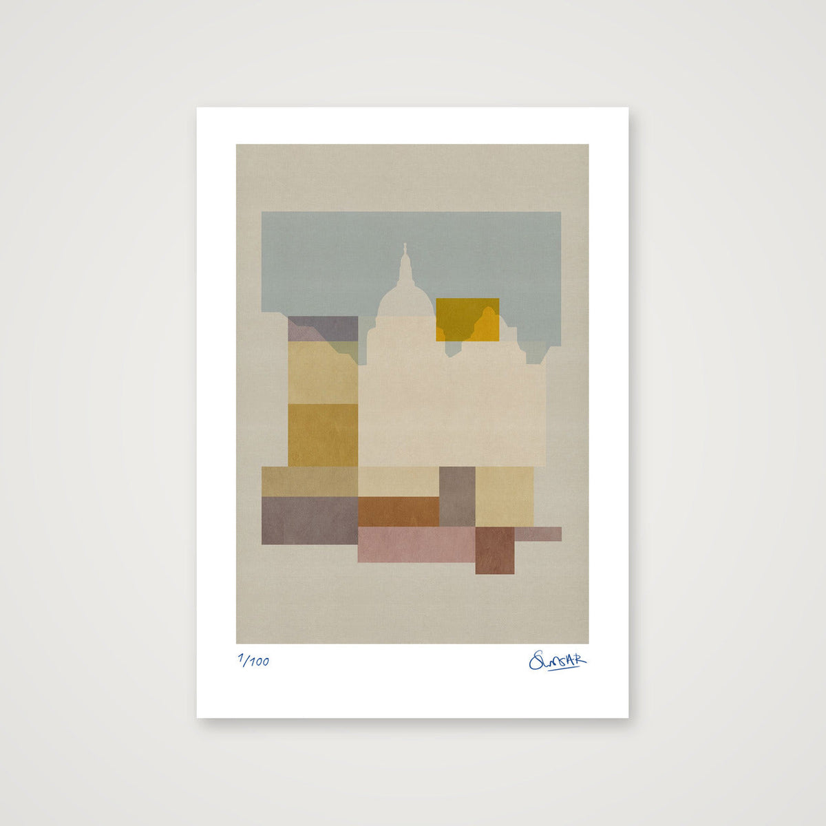 New London Squares St PAUL'S — A4 (21×30cm, 8×12") Print only
