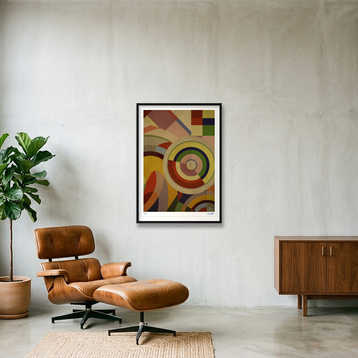 Sonia Circles 4FOUR — 70×100cm, 28×39" Black Frame