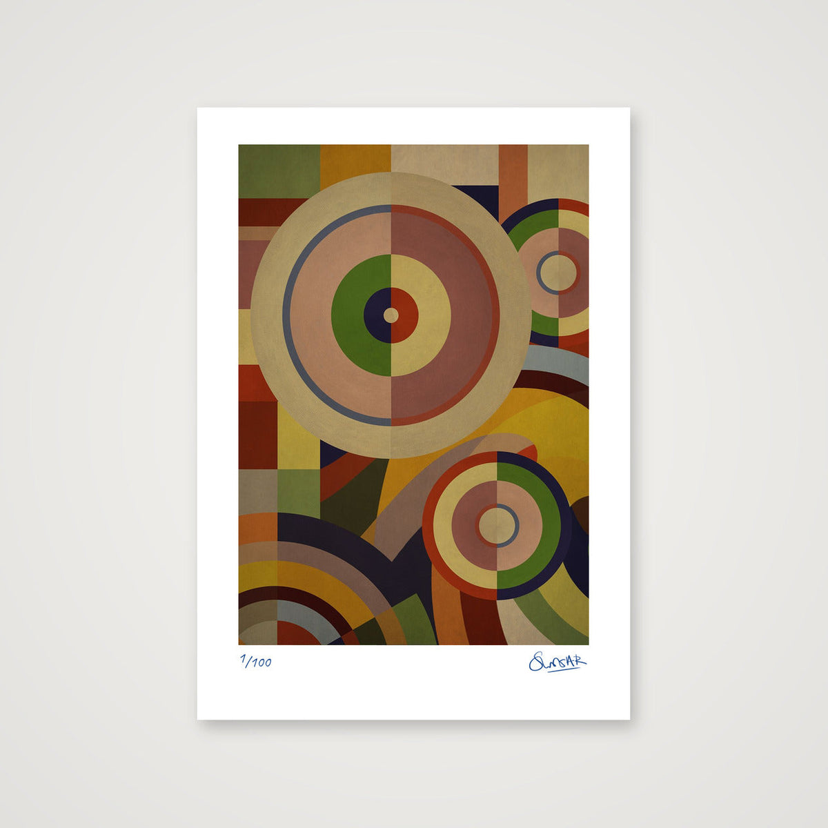 Sonia Circles 1ONE — A4 (21×30cm, 8×12") Print only