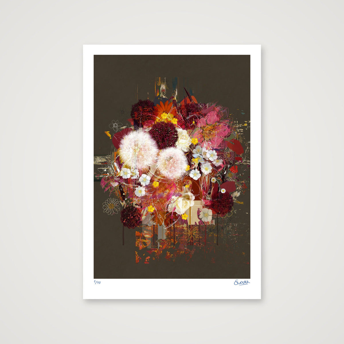 Les Fleurs — 70×100cm, 28×39" Print only