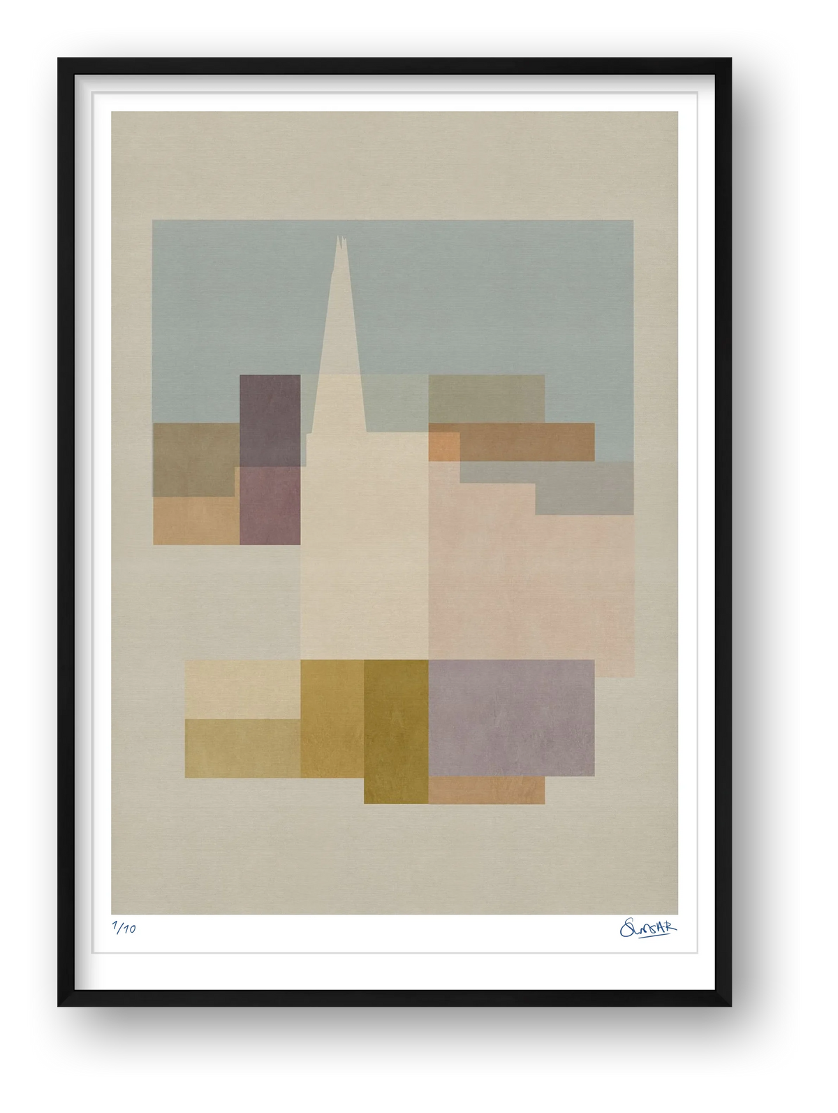 New London Squares SHARD — framed